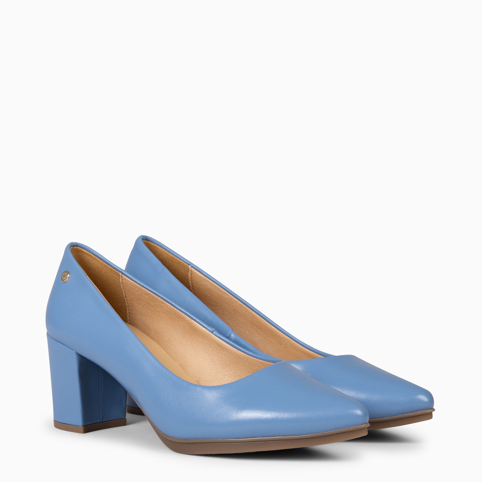 URBAN S SALÓN - Zapatos de tacón medio de napa AZUL