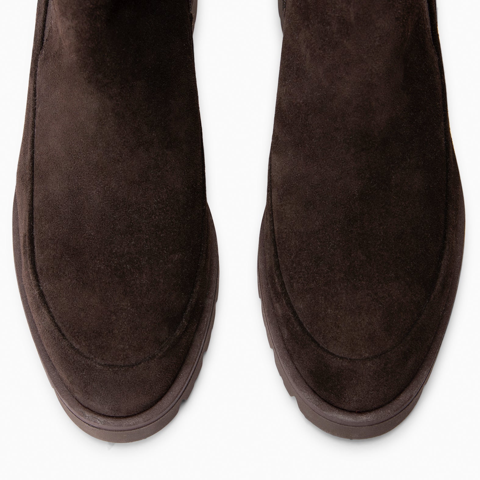 BRISTOL - Botines de ante con cuña MARRON