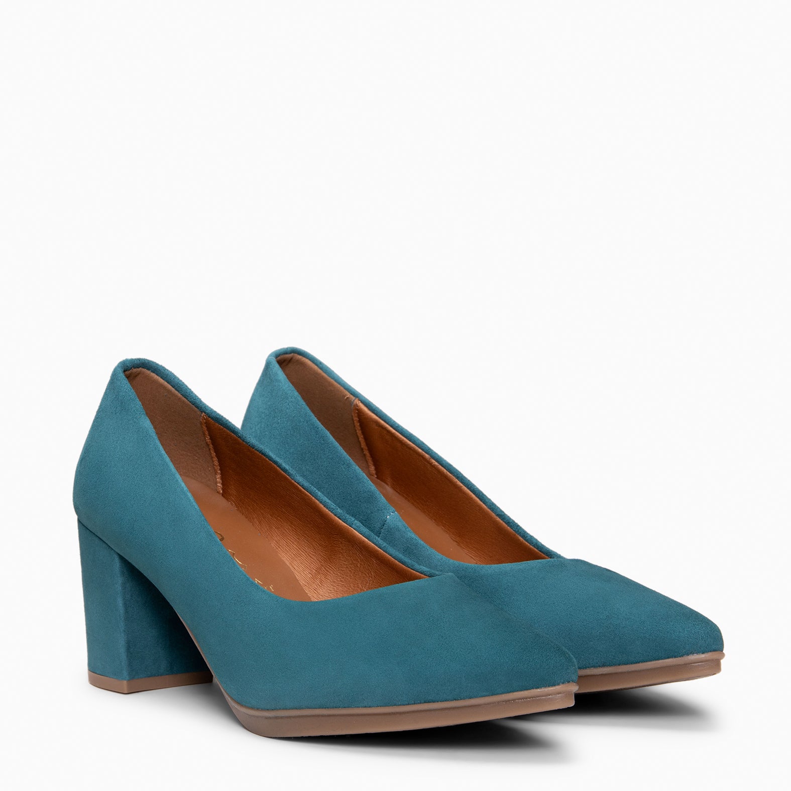 URBAN S - Zapatos de tacón medio de ante VERDE PATO