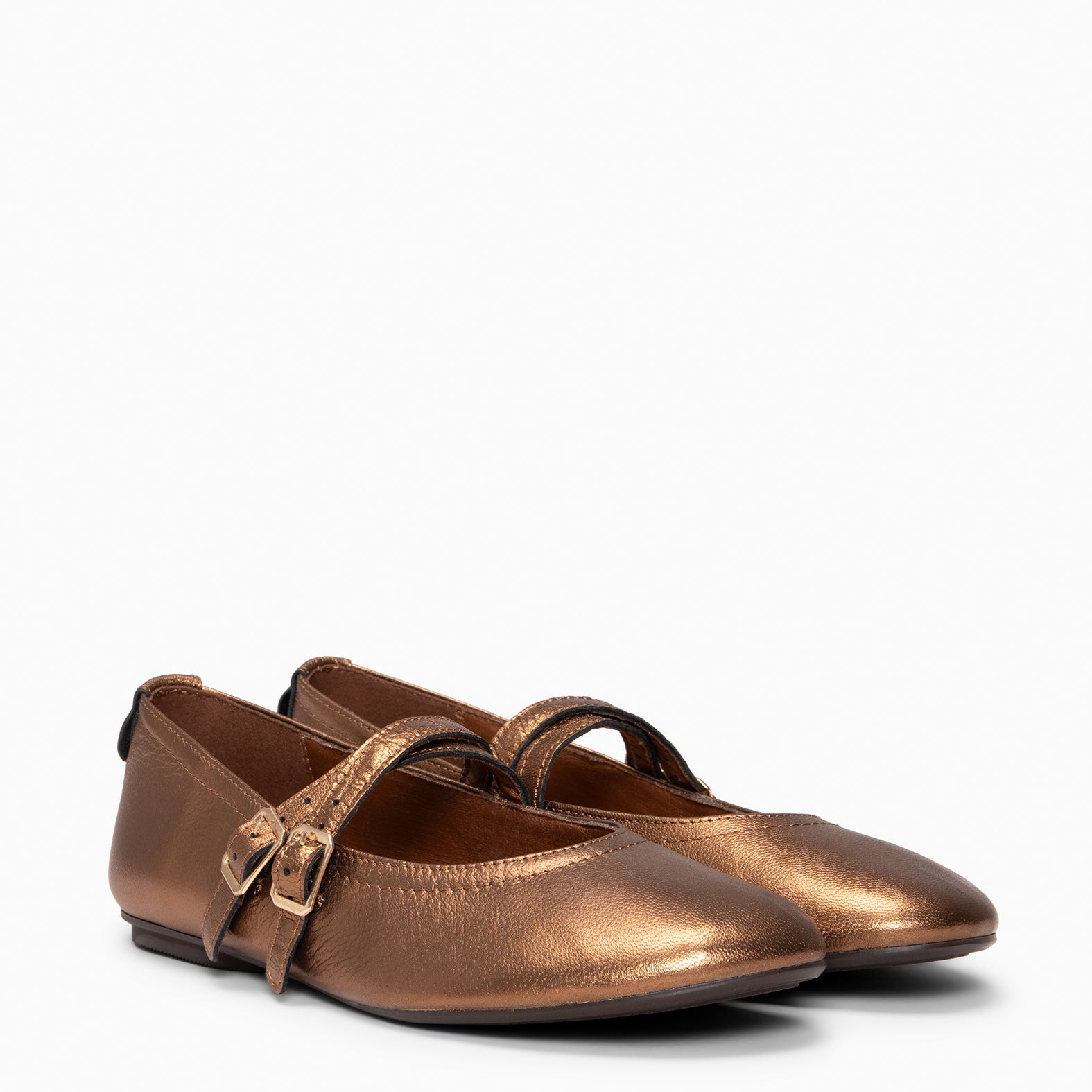 AMAPOLA - BRONZE LEATHER BARESOFT BALLERINA 