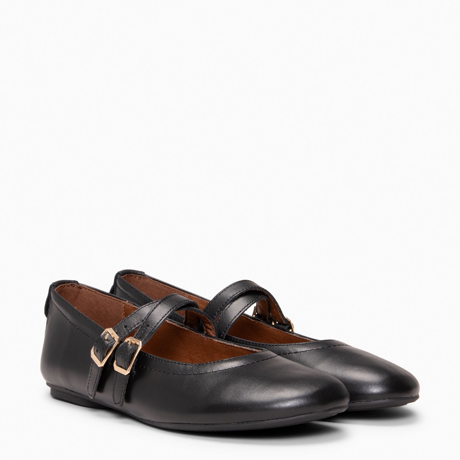 AMAPOLA - BLACK NAPA LEATHER BARESOFT BALLERINA 