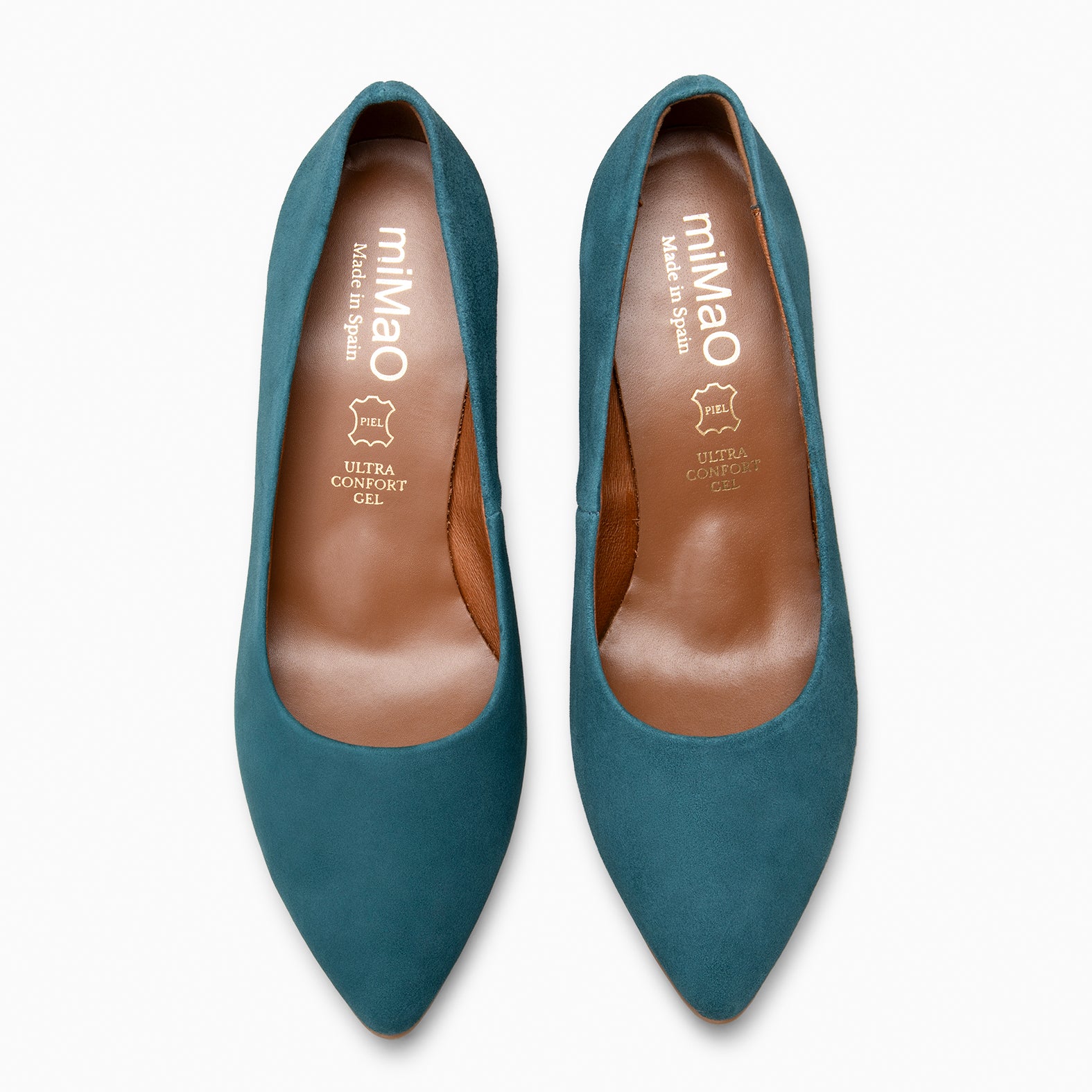 URBAN S - GREEN suede mid-heeled shoes