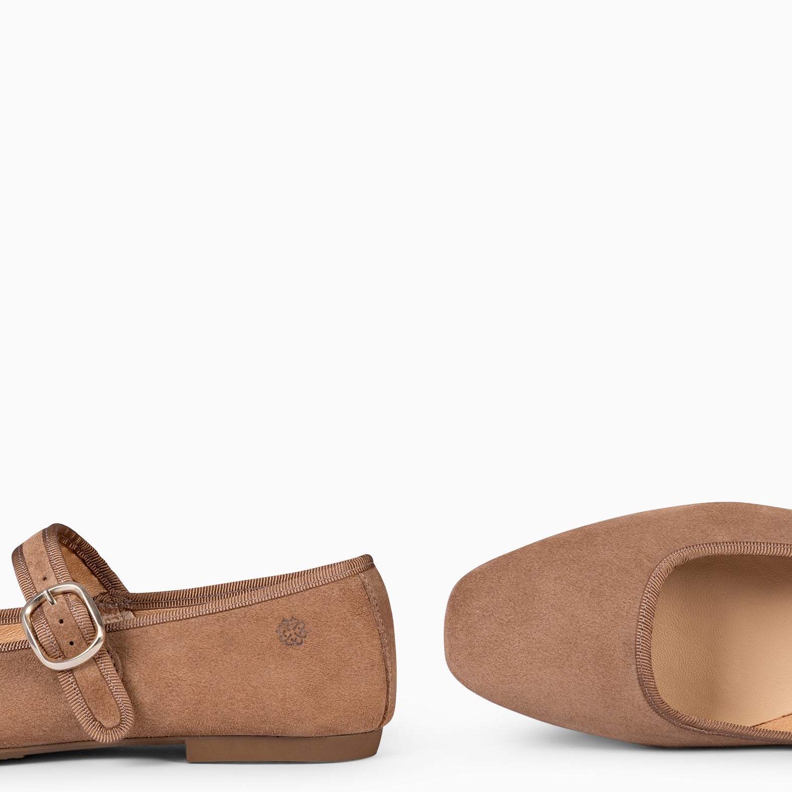 CLARA - Sapatilha com biqueira quadrada TAUPE