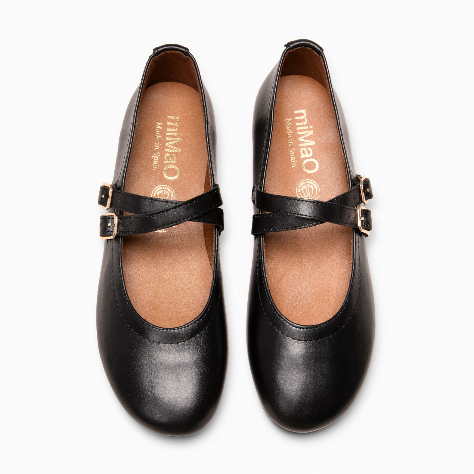 AMAPOLA - BAILARINA PLANA BARESOFT NAPA NEGRO