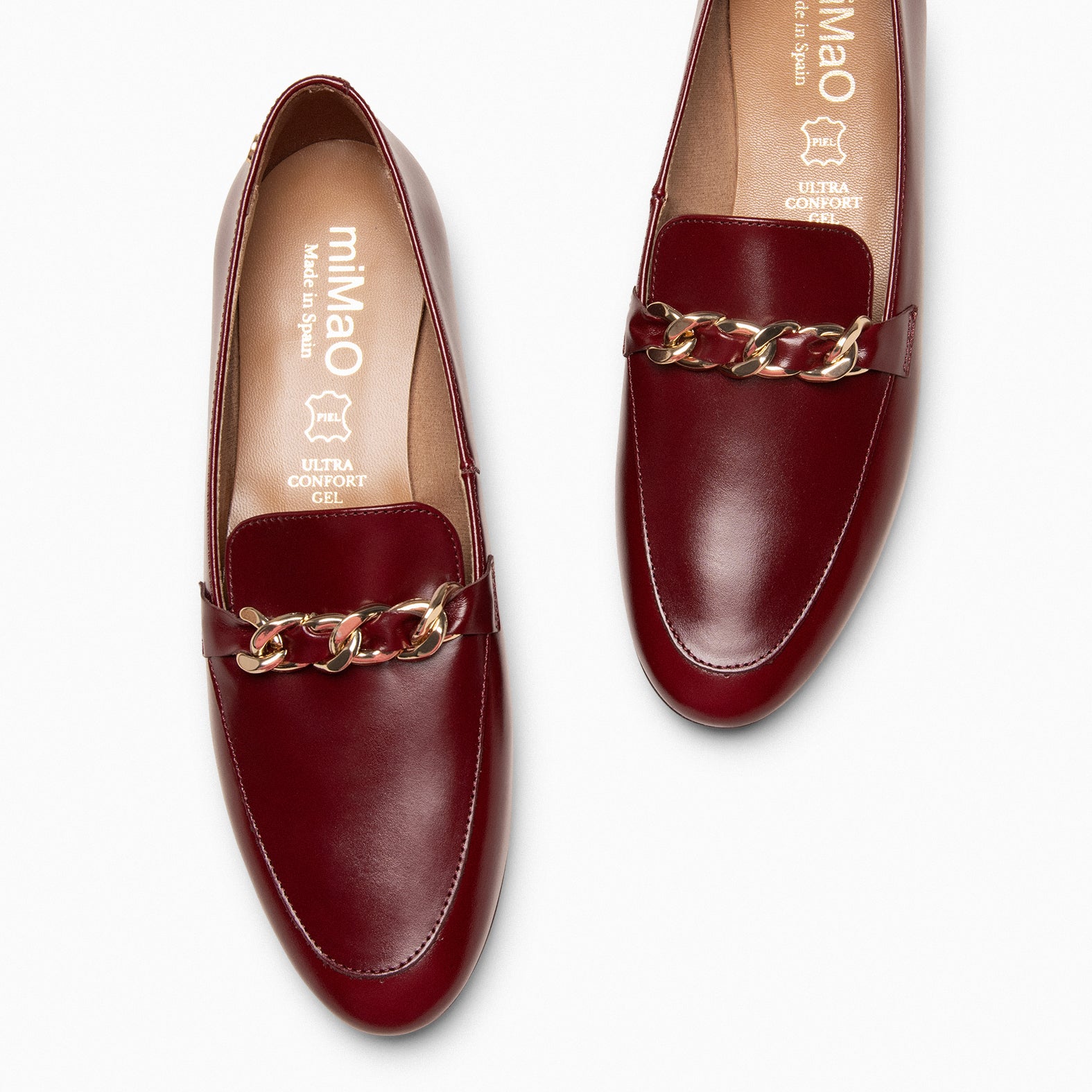 CHAIN – BURGUNDY moccasins with horsebit