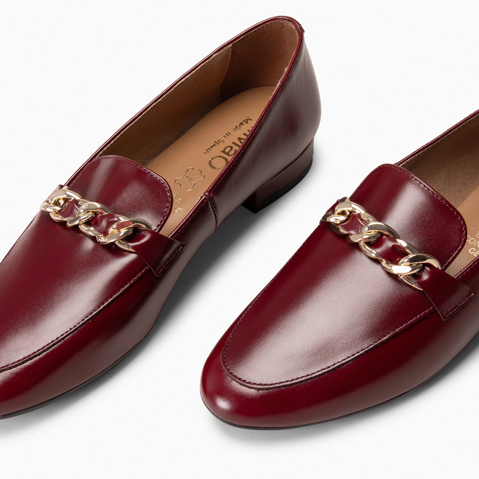 CHAIN – BURGUNDY moccasins with horsebit