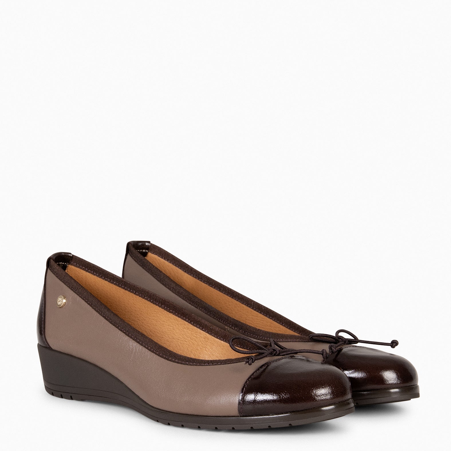 NORINA – TAUPE WEDGE BALLERINA