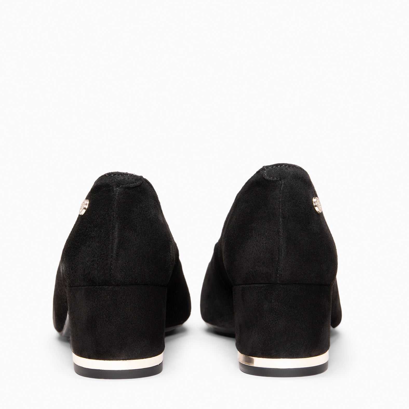 DORI - Sapatos de salto alto com detalhe dourado PRETO