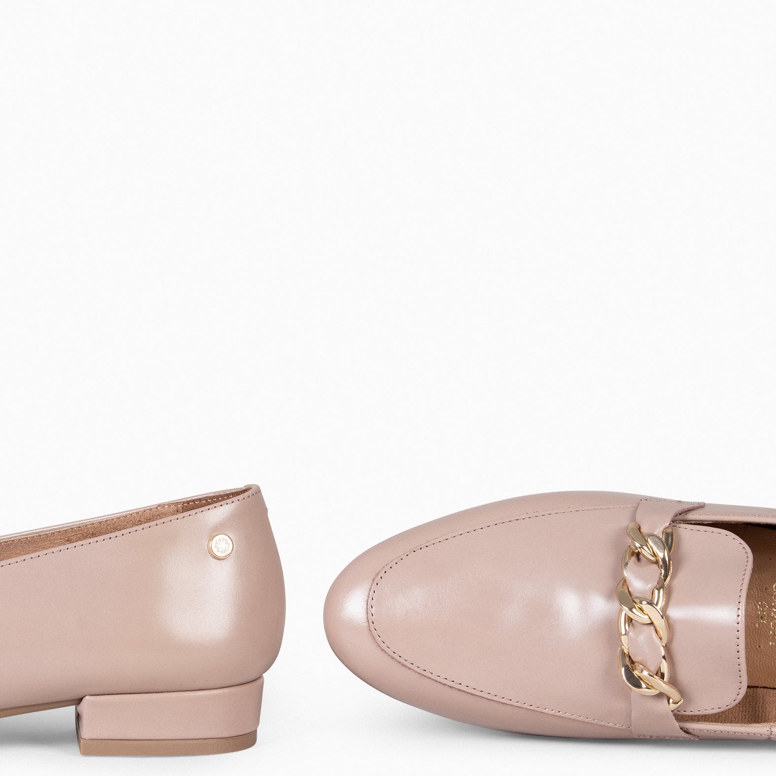 CHAIN – NUDE moccasins with horsebit