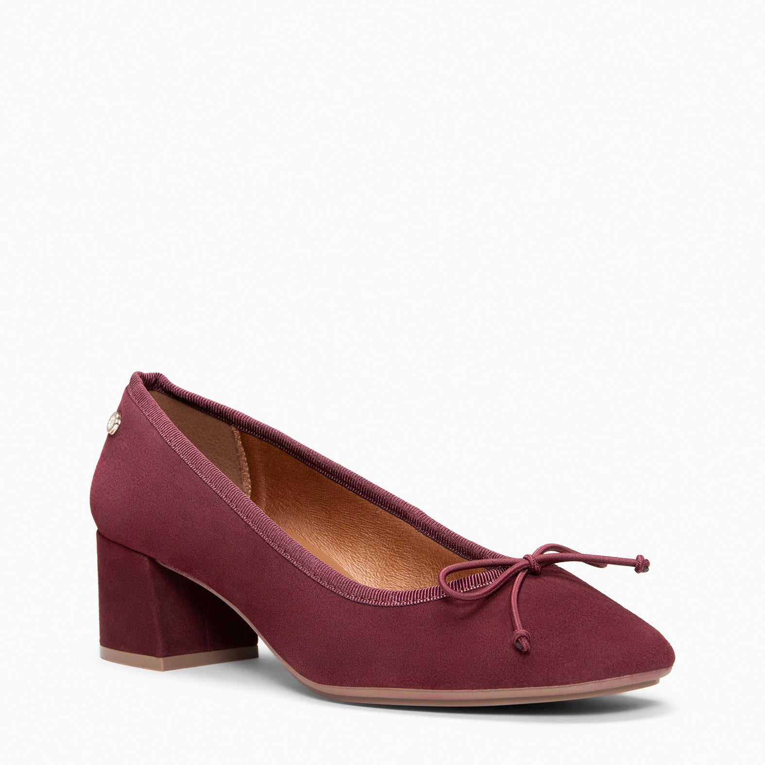 KIRIÉ - BURGUNDY Low-heel ballerinas