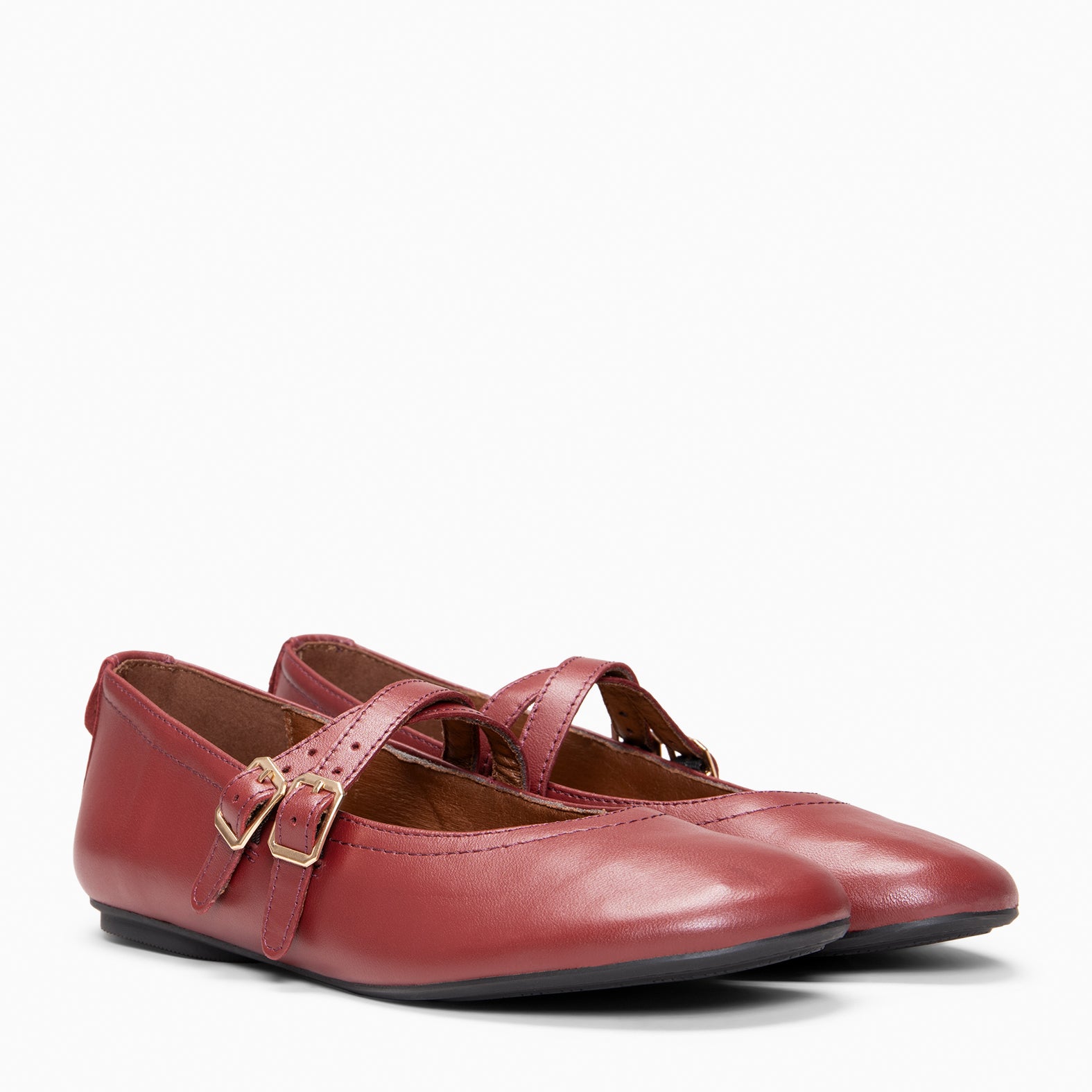 AMAPOLA - BAILARINA PLANA BARESOFT NAPA ROJO