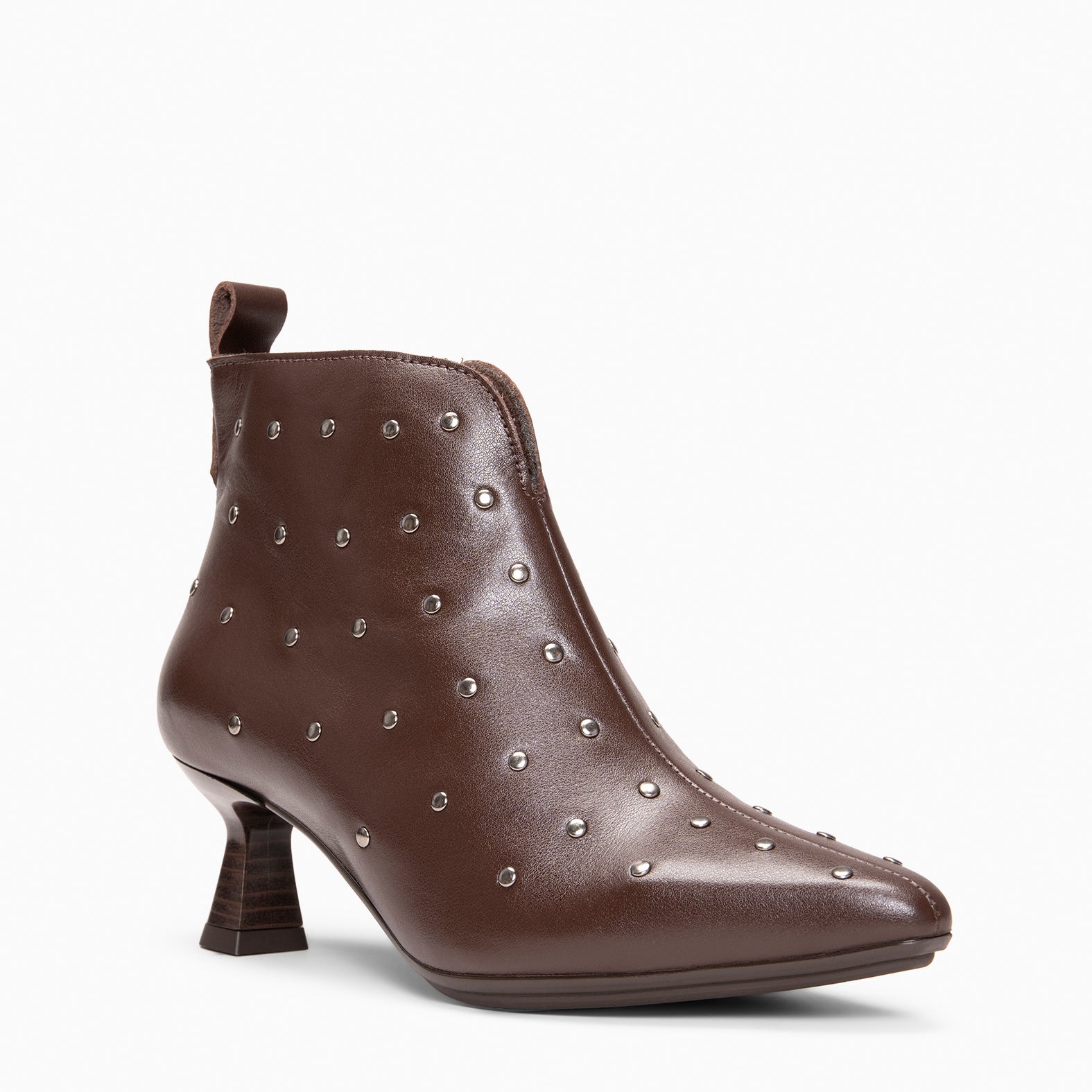 SELMA - BROWN Kitten heel ankle boots