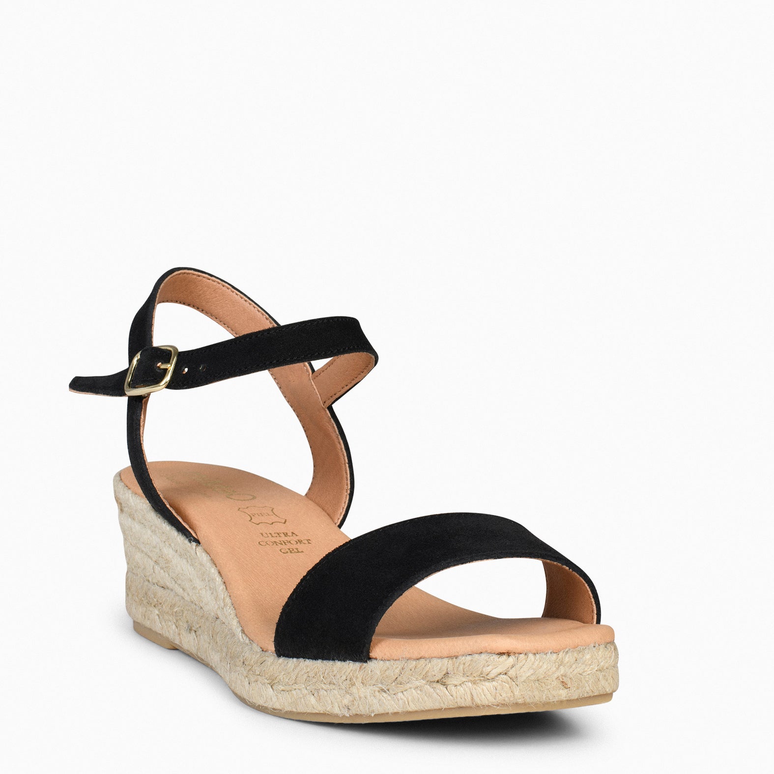 JEREZ - Sandalias de Esparto NEGRO