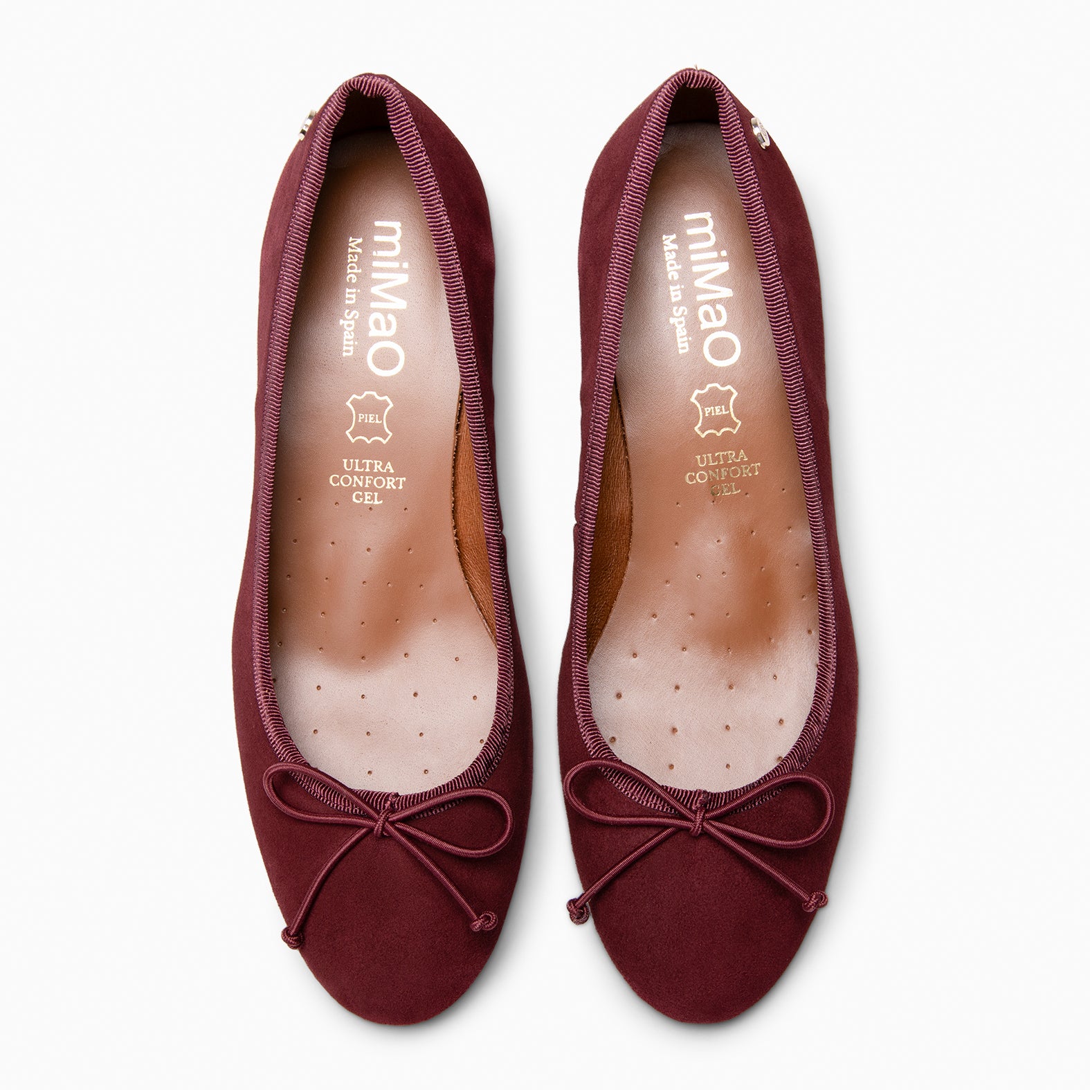 KIRIÉ - BURGUNDY Low-heel ballerinas