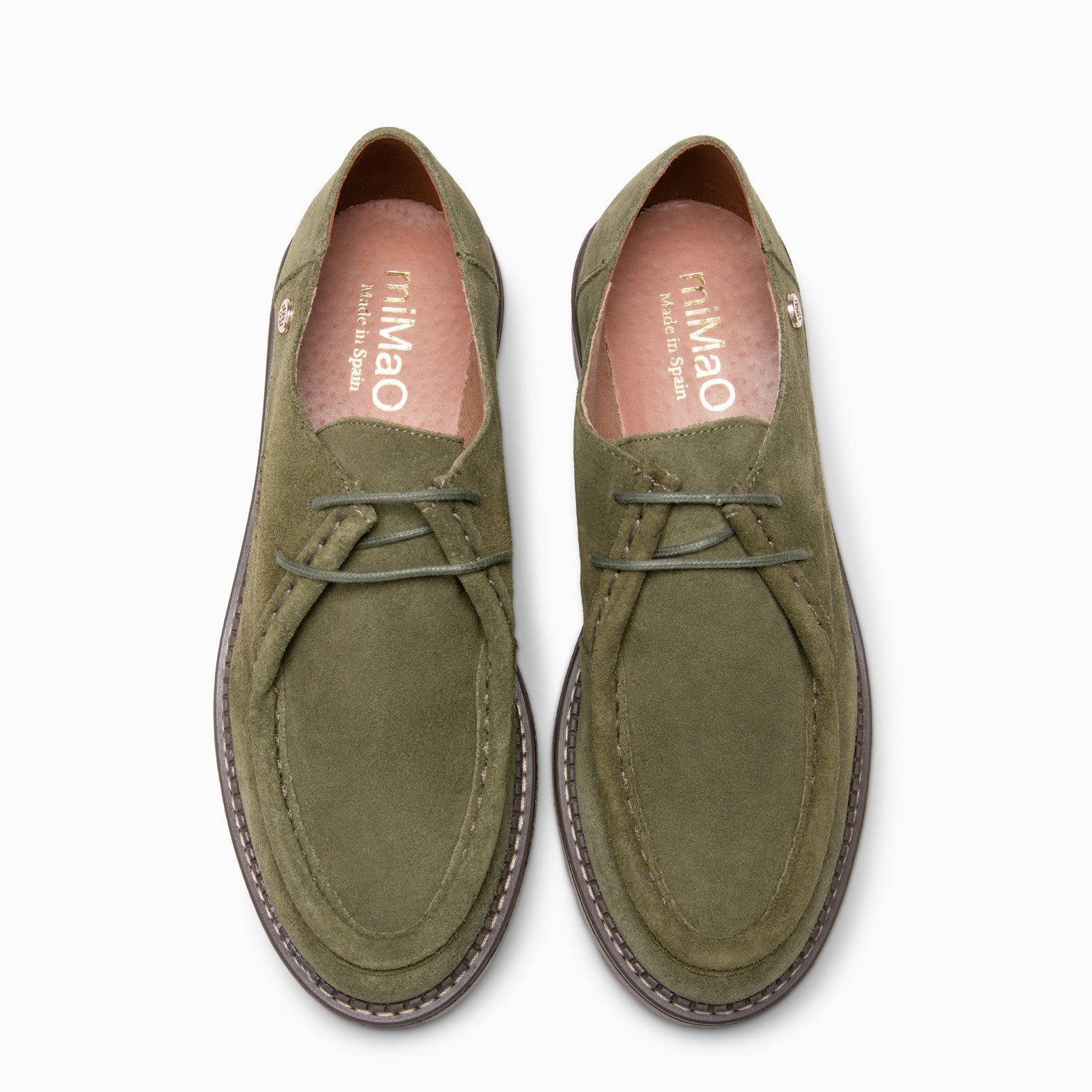 YALE - Mocassins à lacets et semelle crantée KAKI