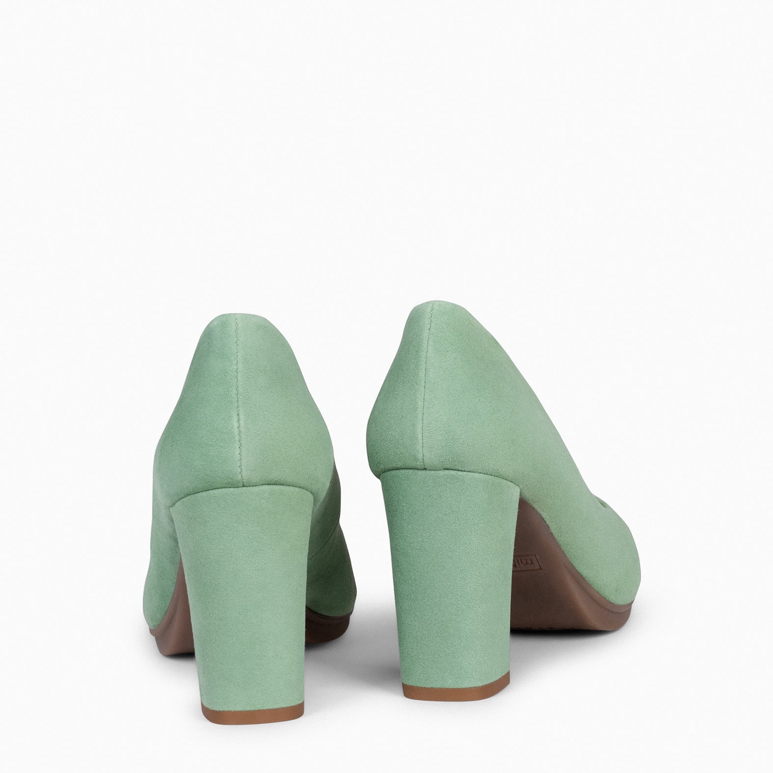 URBAN – GREEN JADE suede high-heeled shoes 