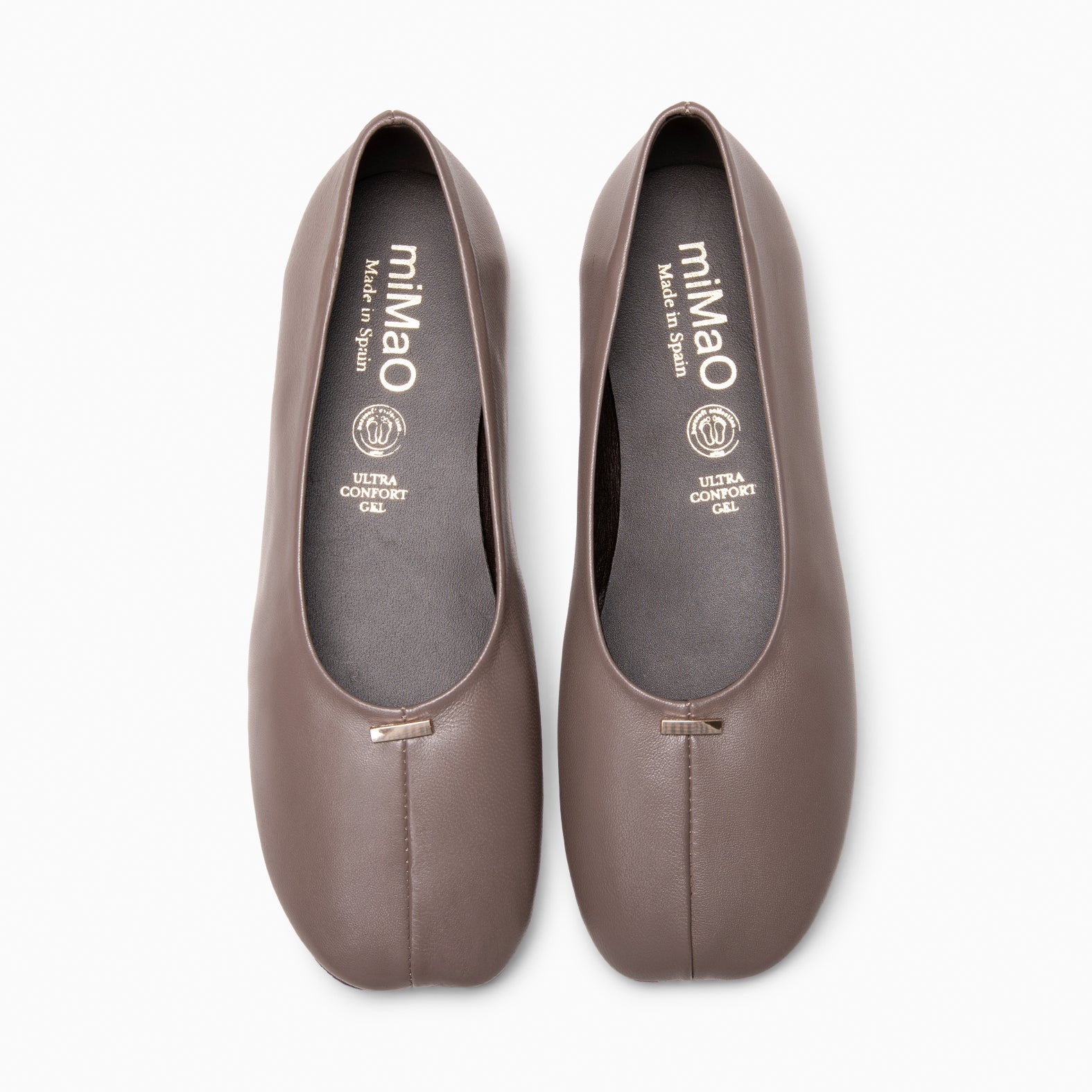 CALA - Bailarinas Baresoft de piel TAUPE