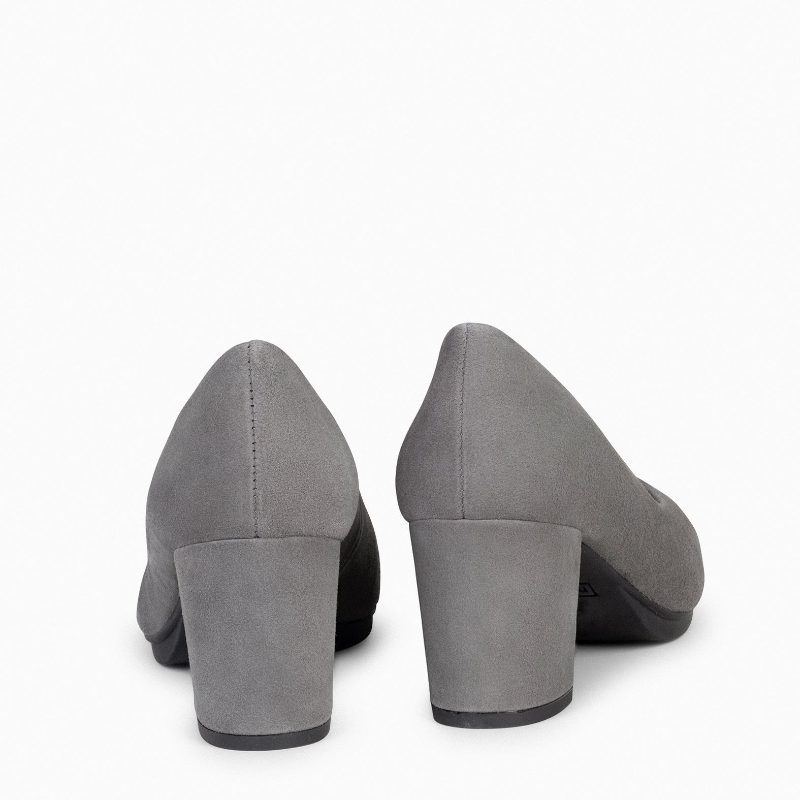 URBAN S - GREY mid-heeled suede shoes