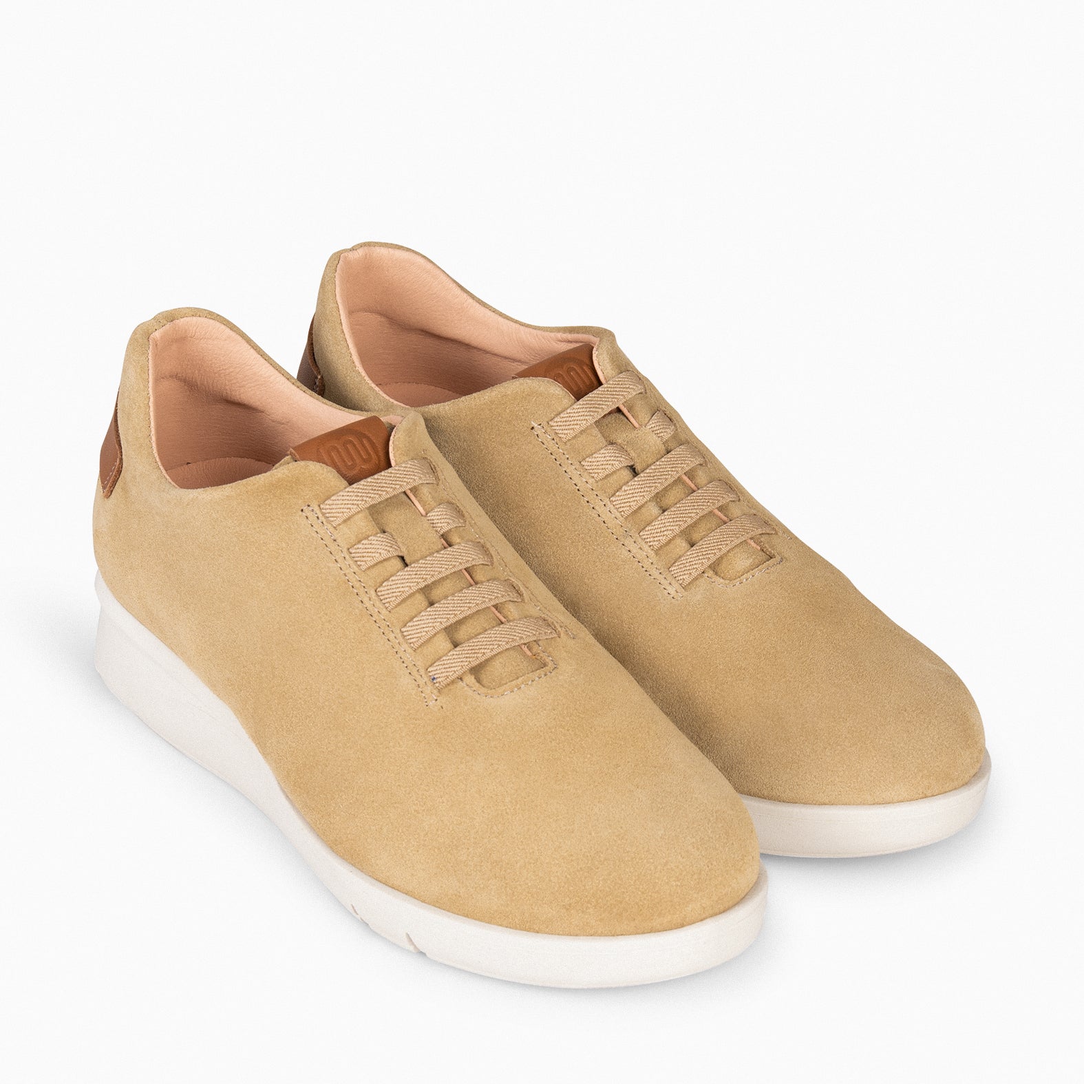 FLY – BEIGE casual sneaker with elastic laces