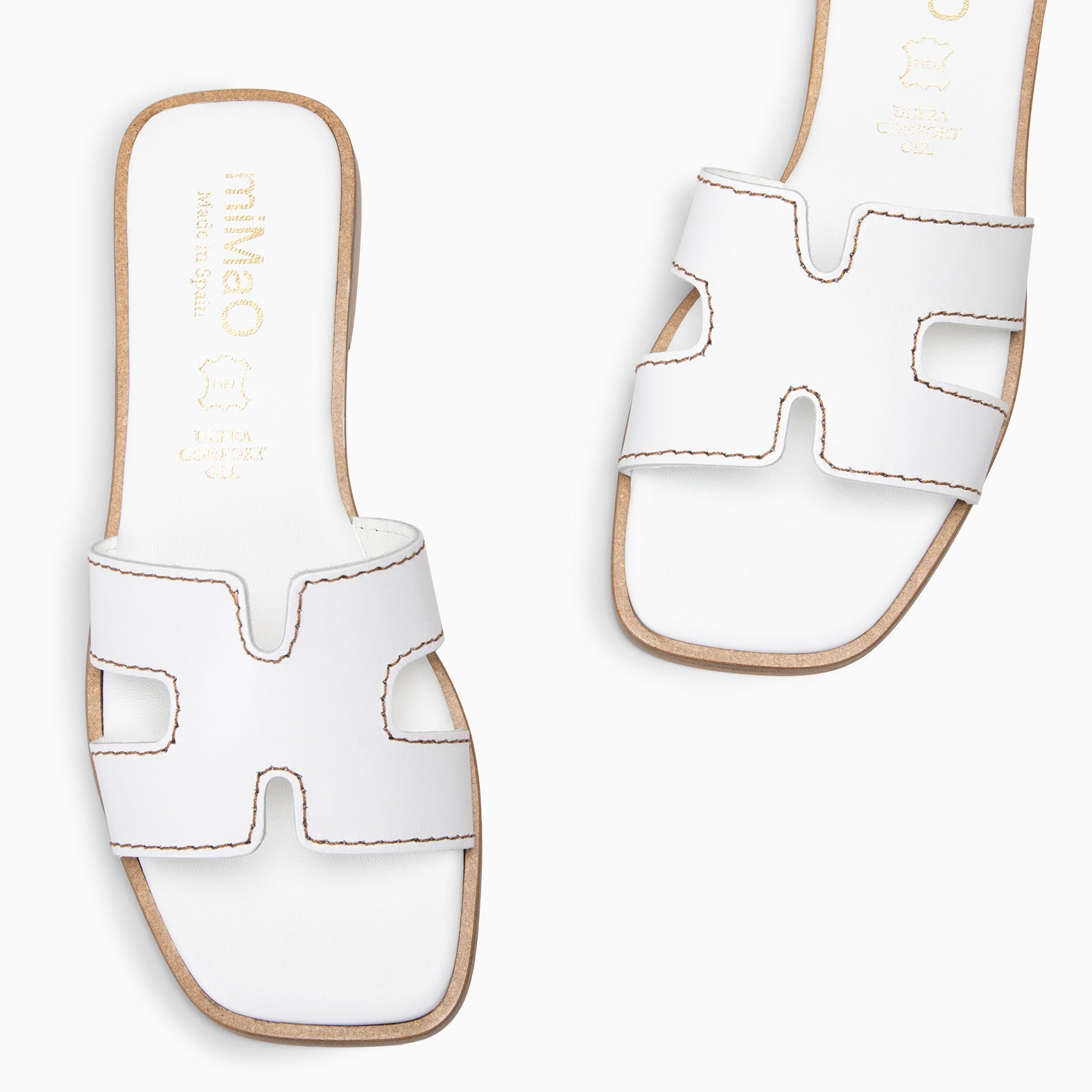 LUXOR – WHITE Flat Sandals