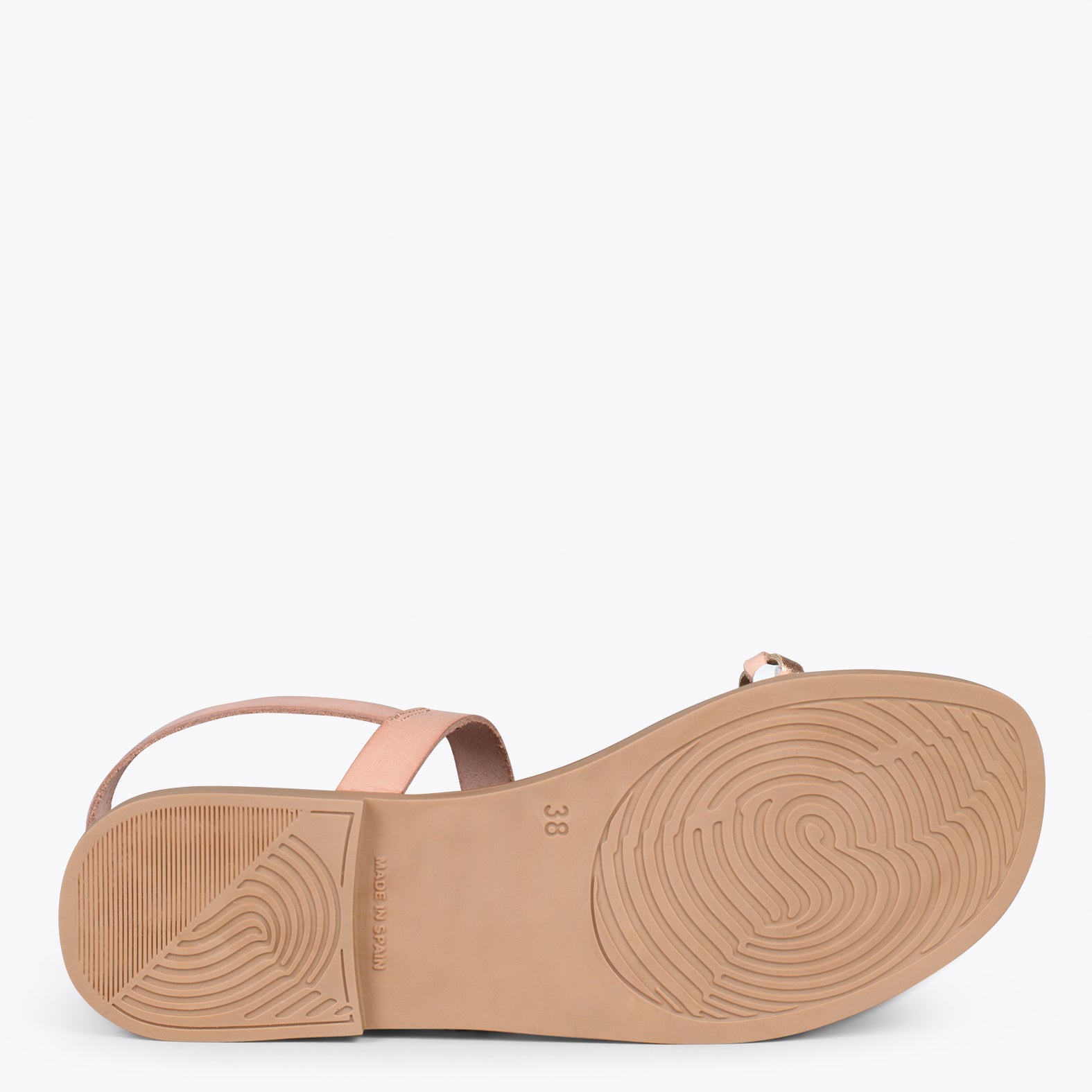 ASTER – NUDE flat sandals with buckle