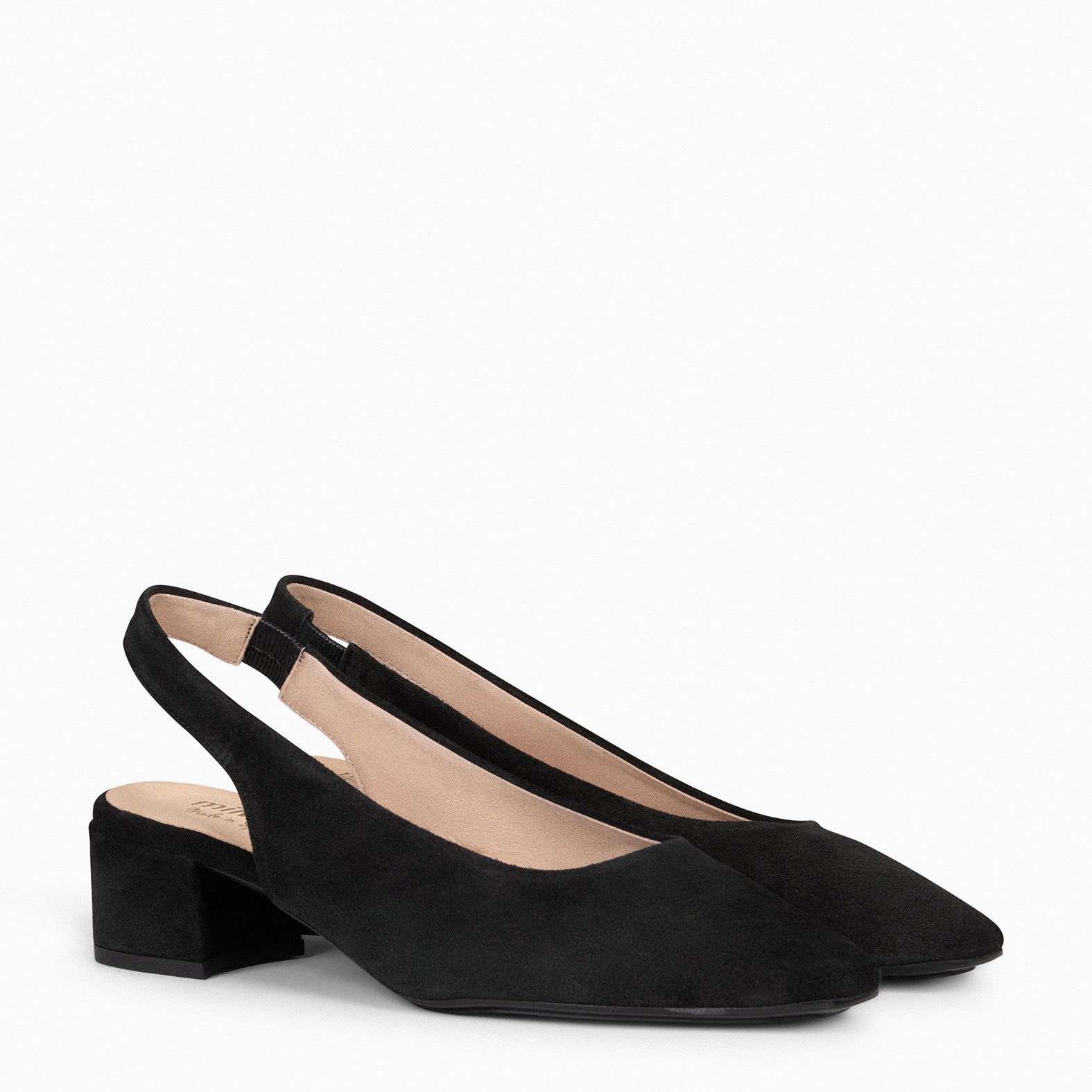 URBAN LADY – BLACK slingback mid heels