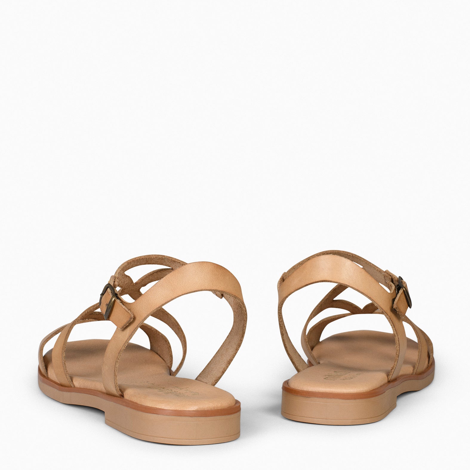 BAMBOO – CAMEL FLAT SANDALS