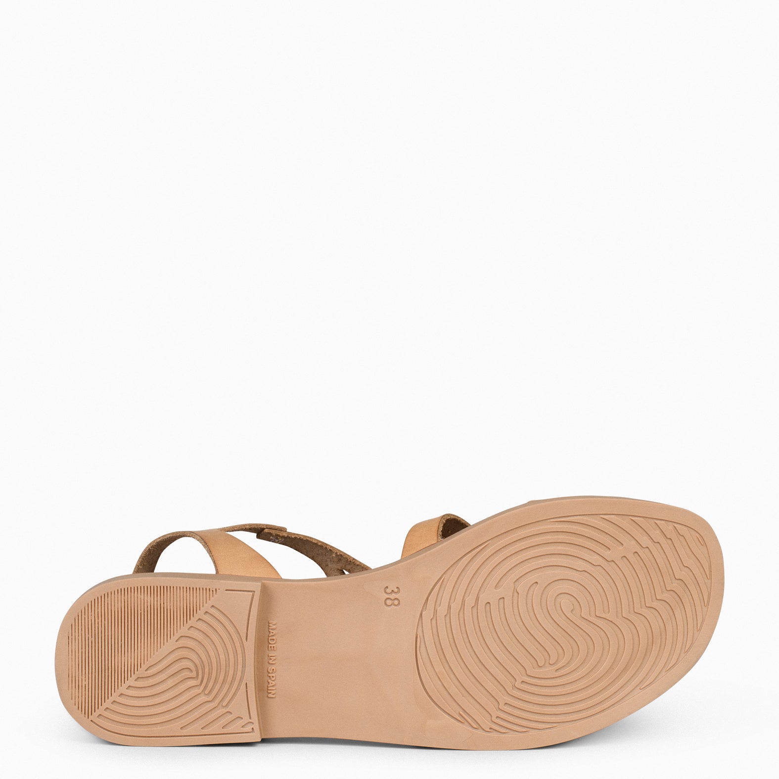 BAMBOO – CAMEL FLAT SANDALS