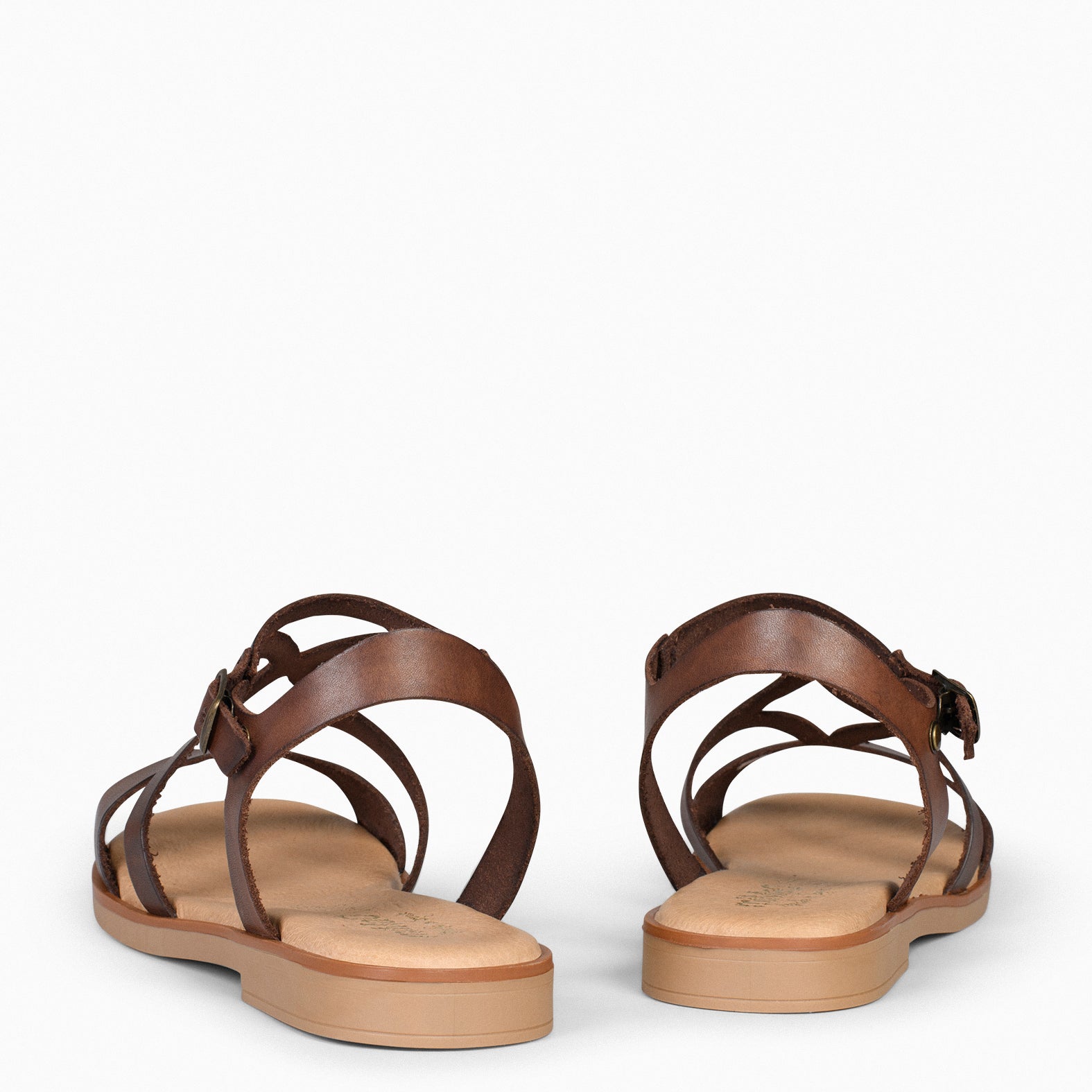 BAMBOO – DARK BROWN FLAT SANDALS