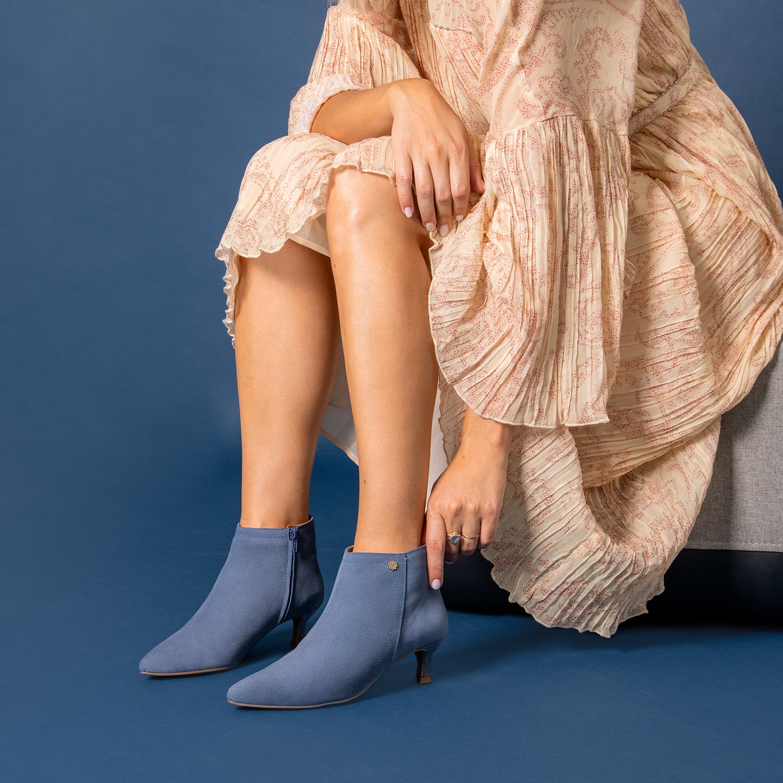 LORD – Botines tacón bajo AZUL