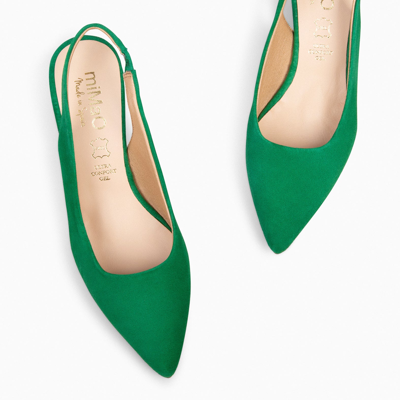 KITTEN – GREEN low heel slingback