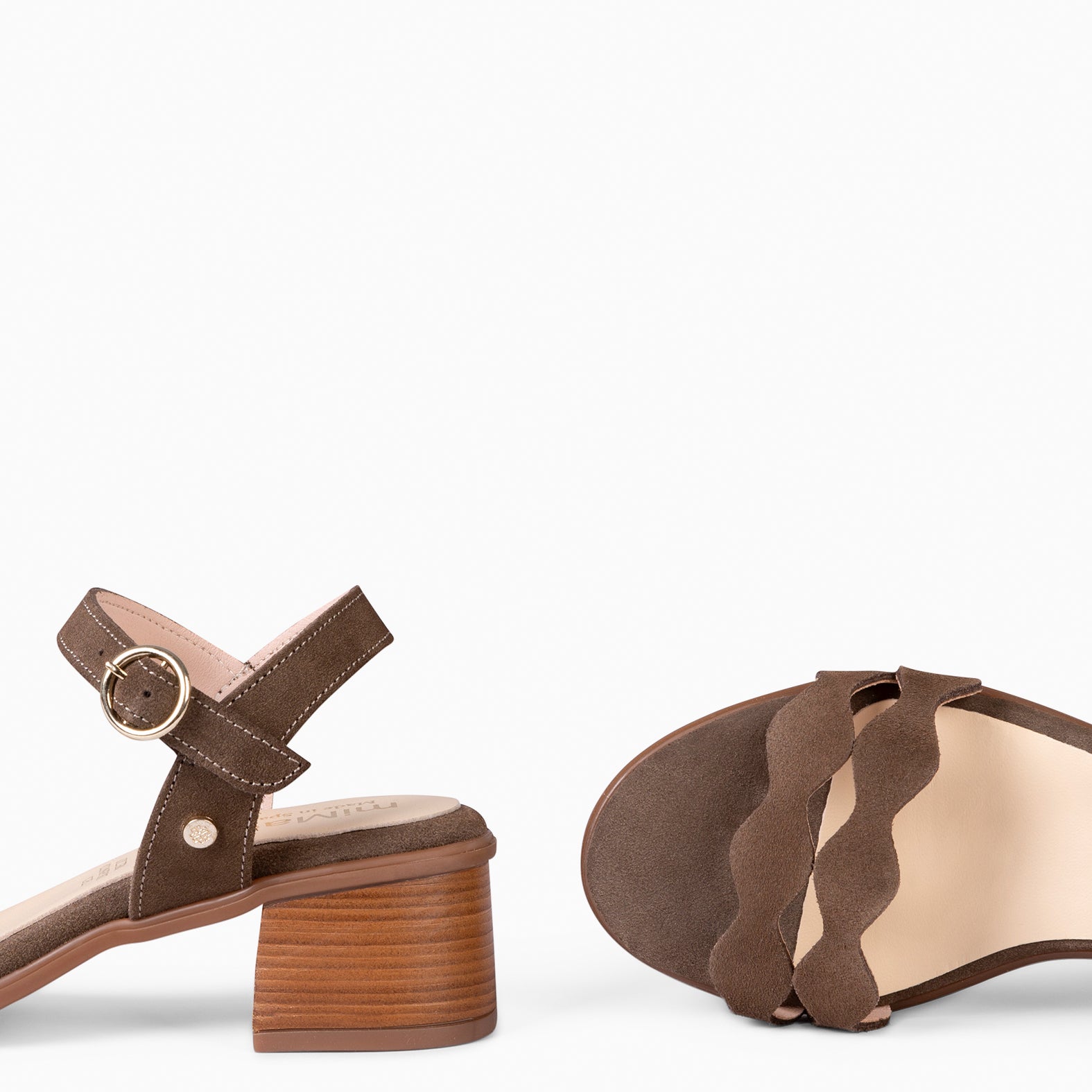 LETY - SANDALIA DE TACÓN DE VESTIR MARRON - miMaO ®