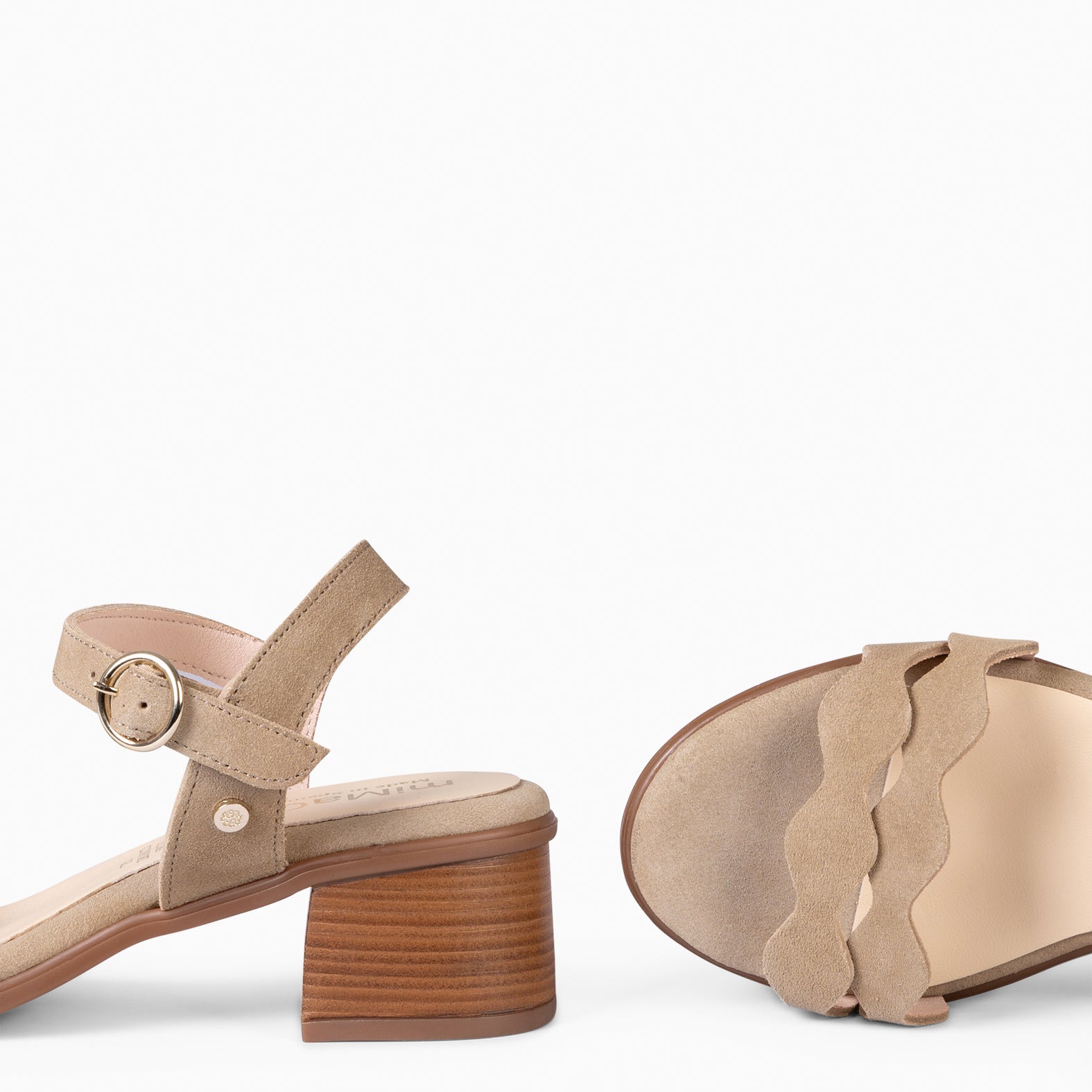 LETY - Sandales à talon ultra confort BEIGE