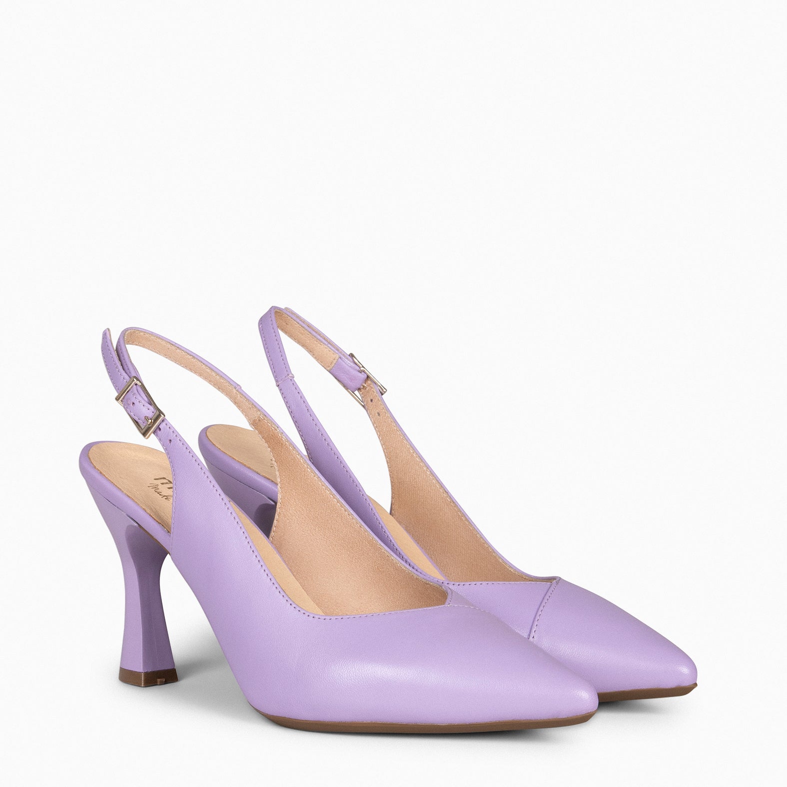 GLAM SLINGBACKS – Escarpins à talon slingbacks en cuir LILAS