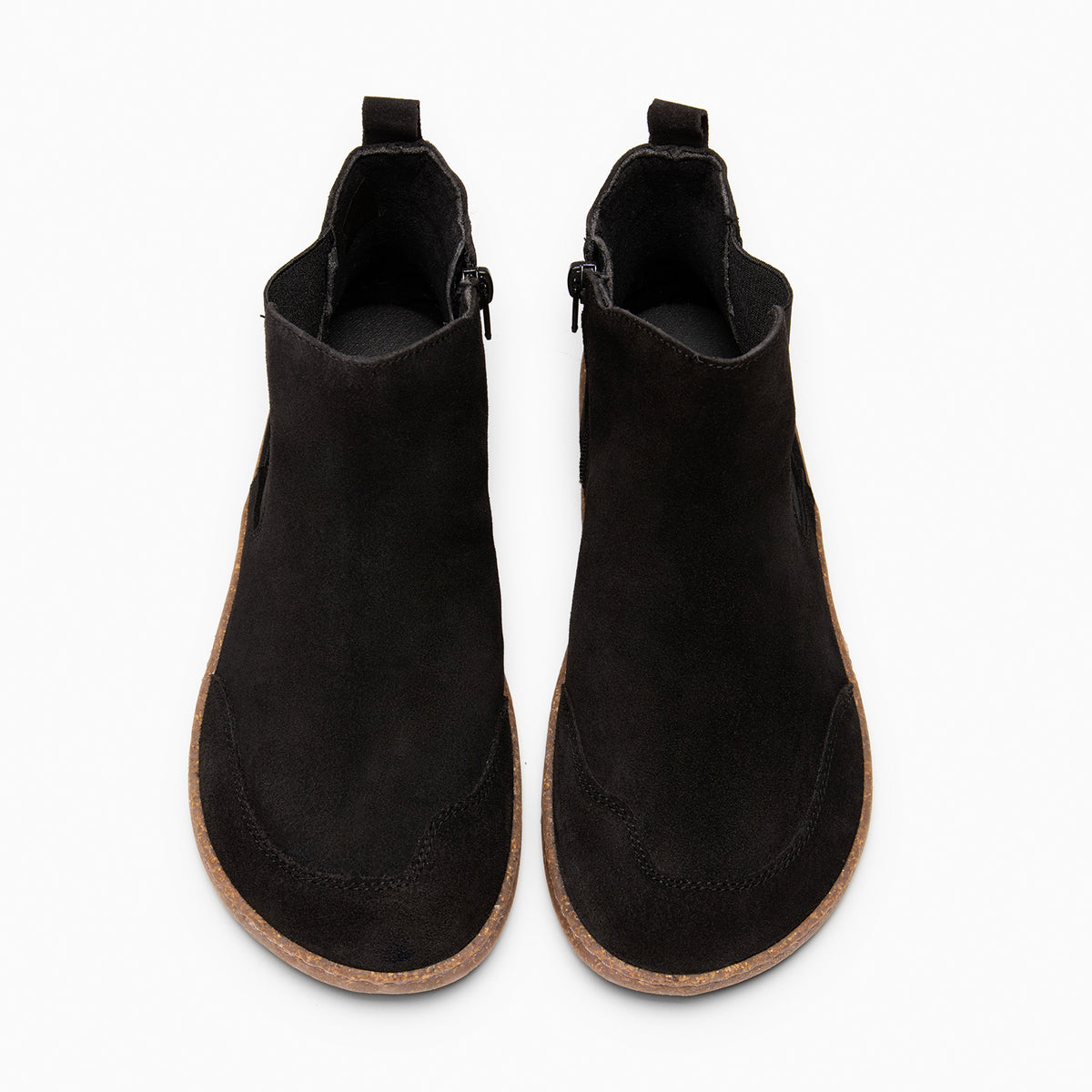 RAIN - BLACK Water repellent suede Chelsea ankle boots