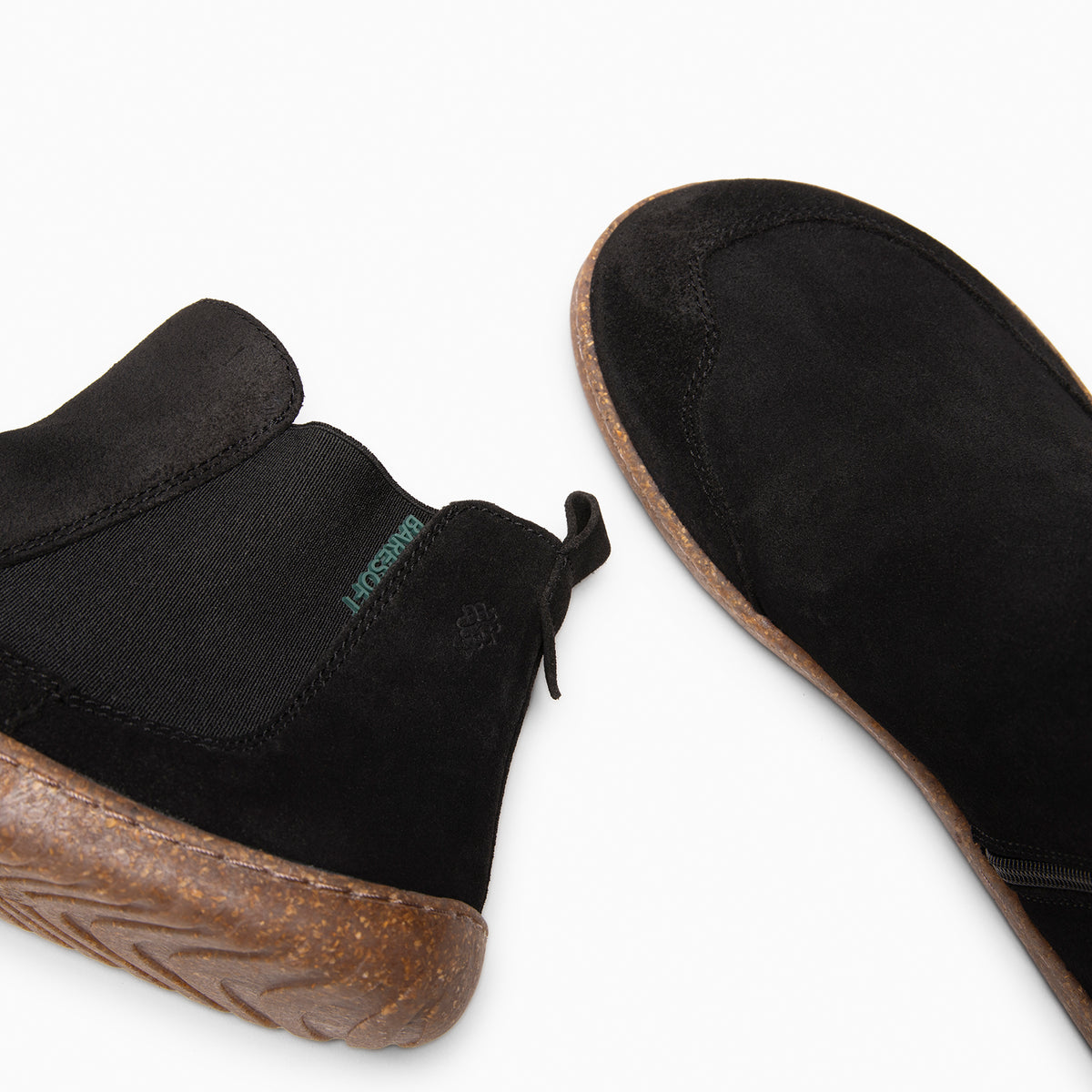 RAIN - BLACK Water repellent suede Chelsea ankle boots