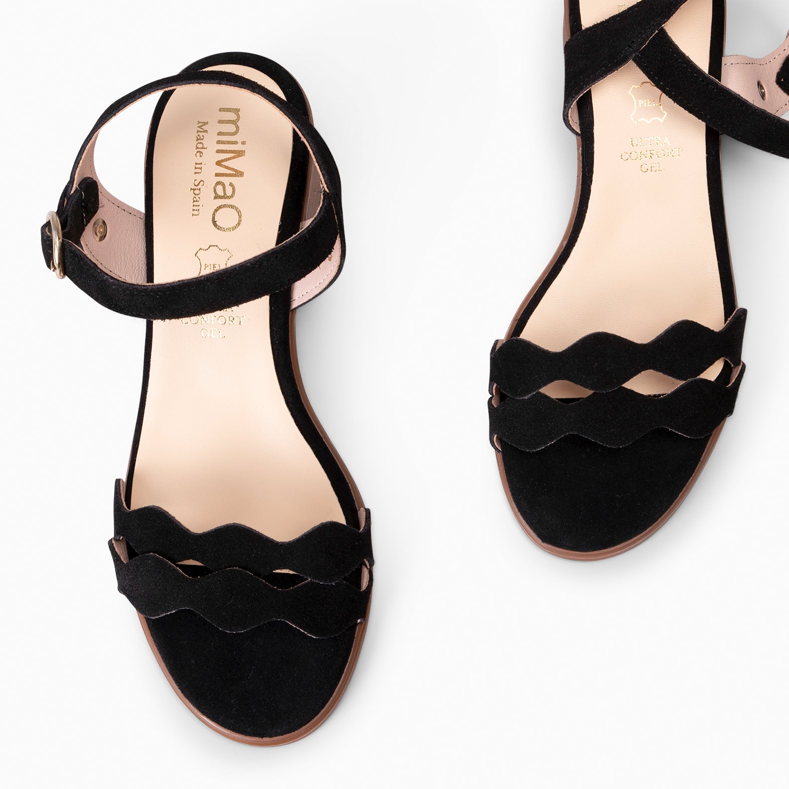 LETY - Sandales à talon ultra confort NOIR