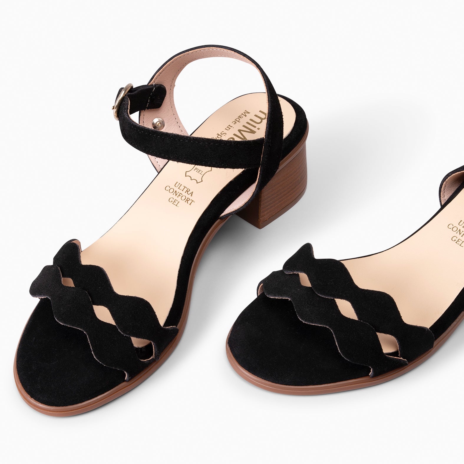 LETY - Sandales à talon ultra confort NOIR