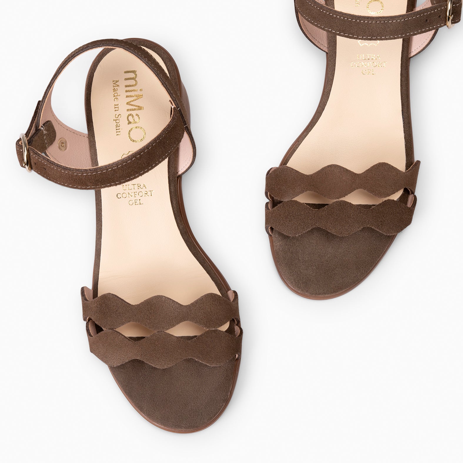 LETY - SANDALIA DE TACÓN DE VESTIR MARRON - miMaO ®