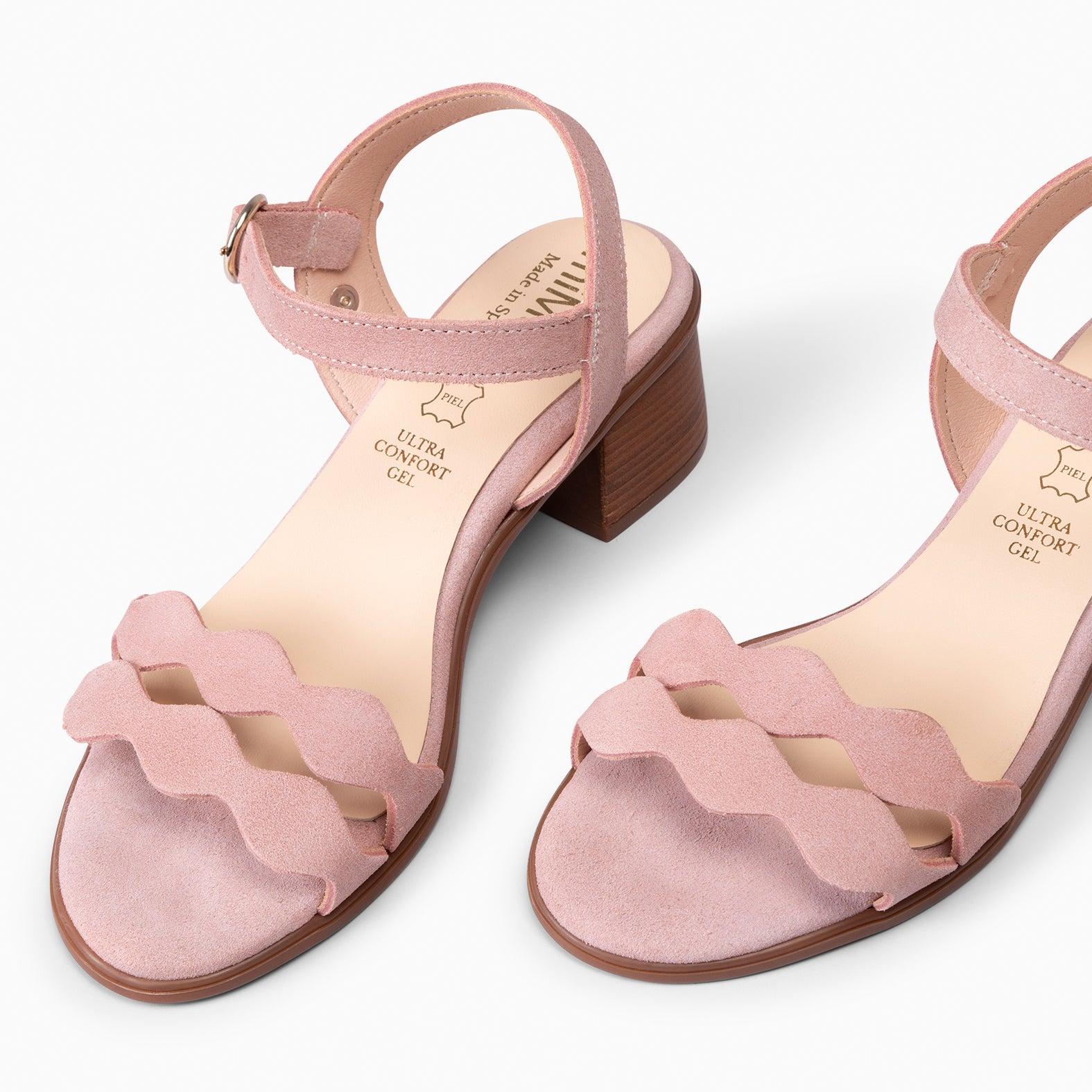 LETY - SANDALIA DE TACÓN DE VESTIR ROSA - miMaO ®