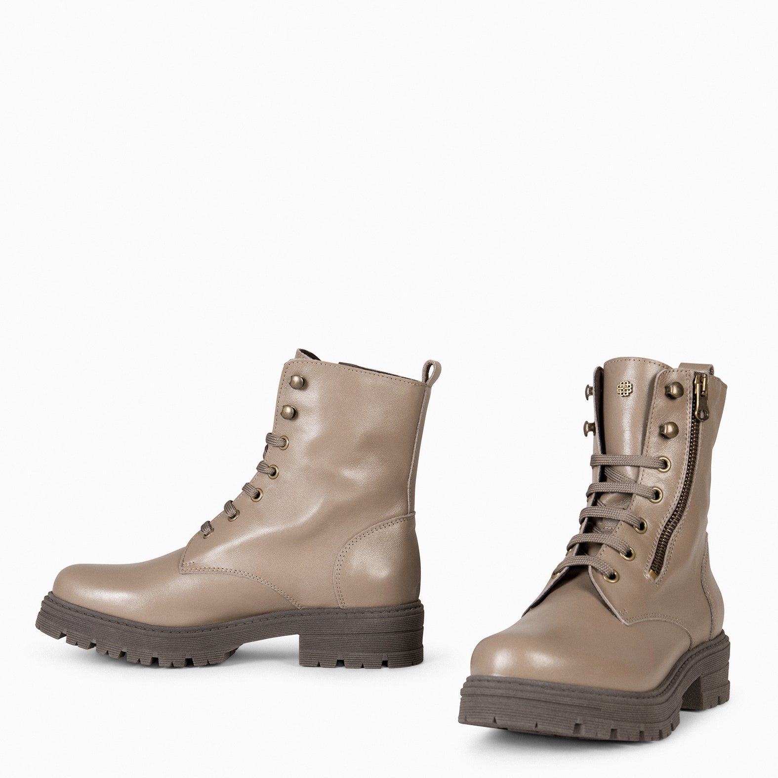 MILITAR – Botas militares de mujer TAUPE