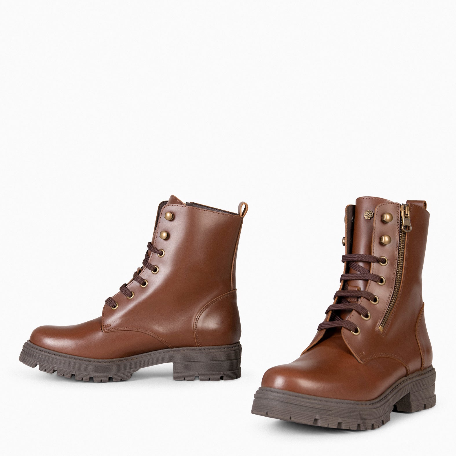 MILITAR – Botas militares de mujer MARRON