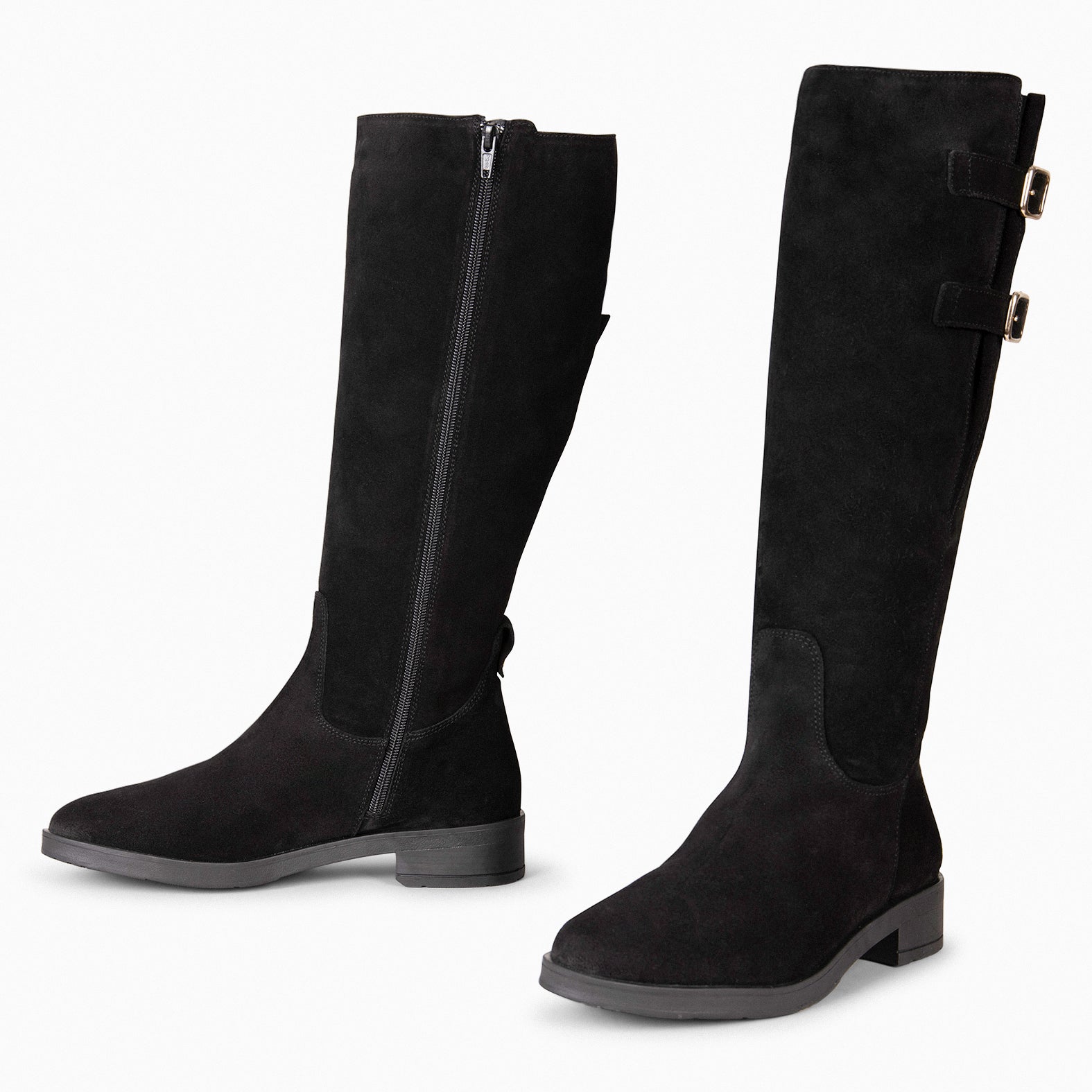 CORK – Bottes hautes à largeur ajustable NOIR