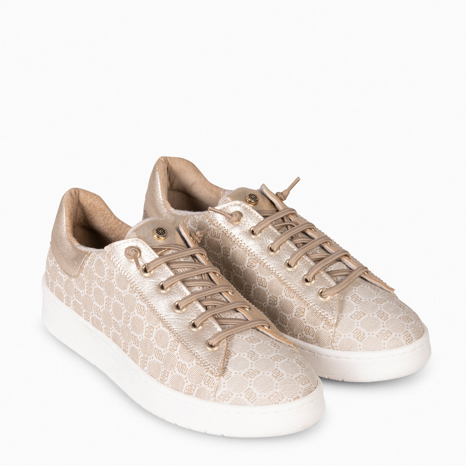 TOULOUSE – CAMEL GOLDEN SNEAKERS WITH ELASTIC LACES