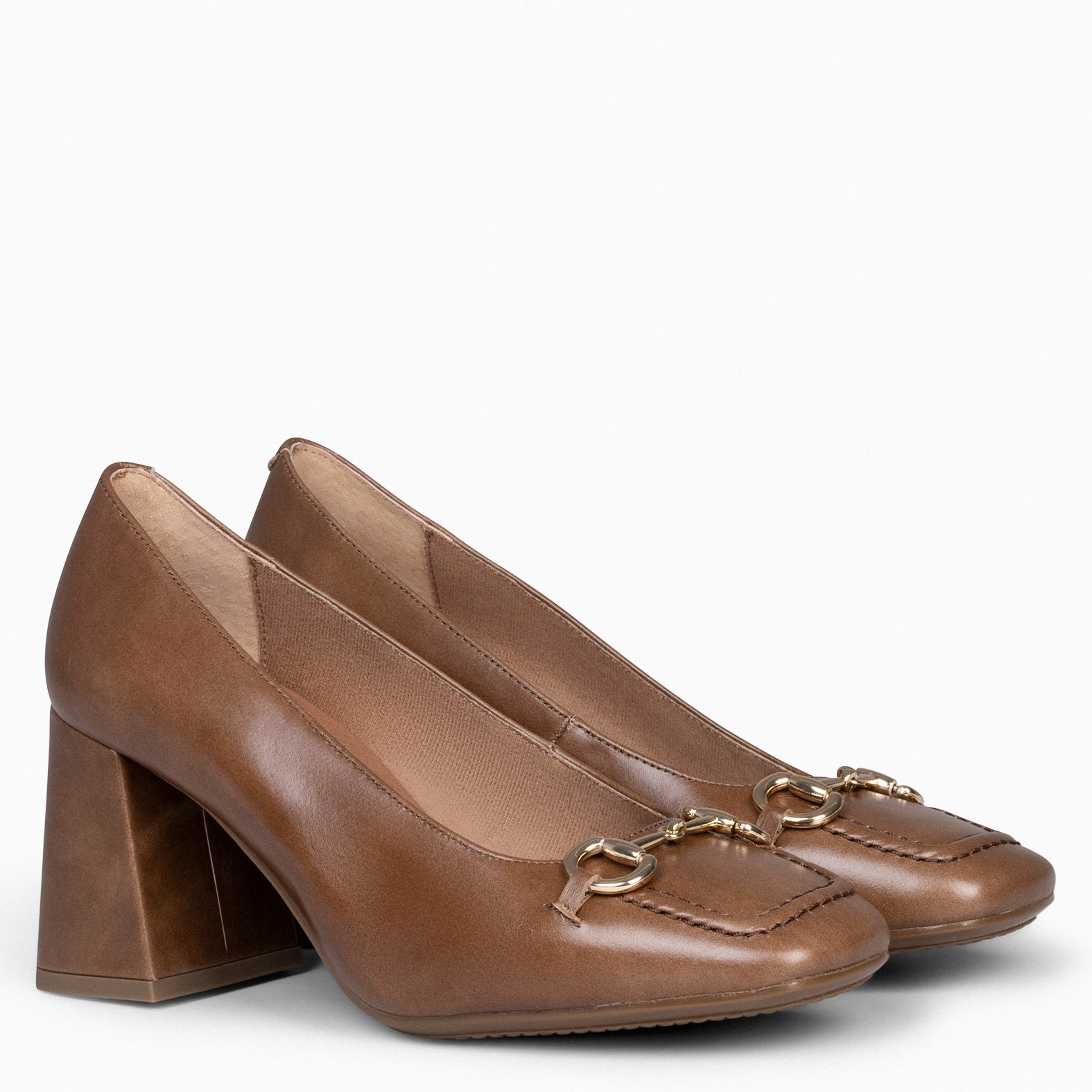 MIA – TAUPE Block heeled shoes