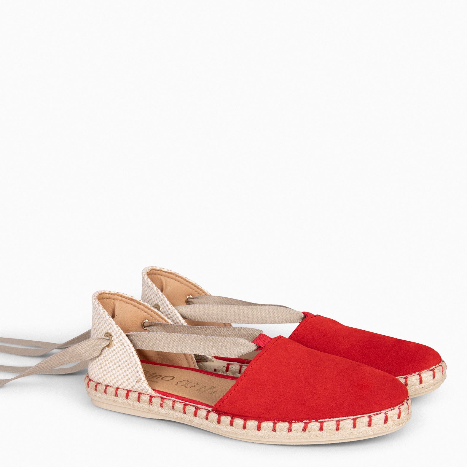 Red store espadrilles flats