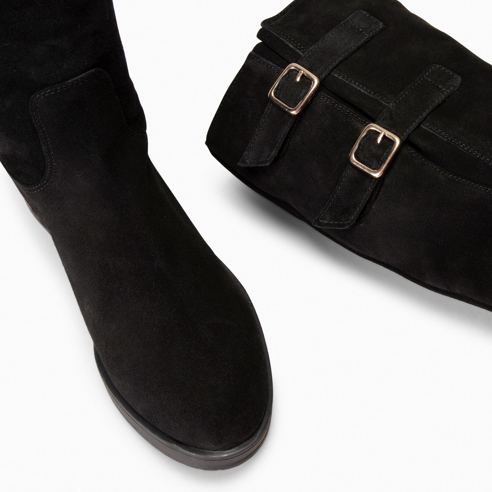 CORK – Bottes hautes à largeur ajustable NOIR