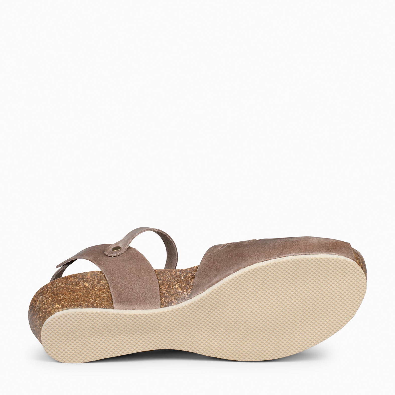 ALOE – TAUPE BIO sandals with wedge