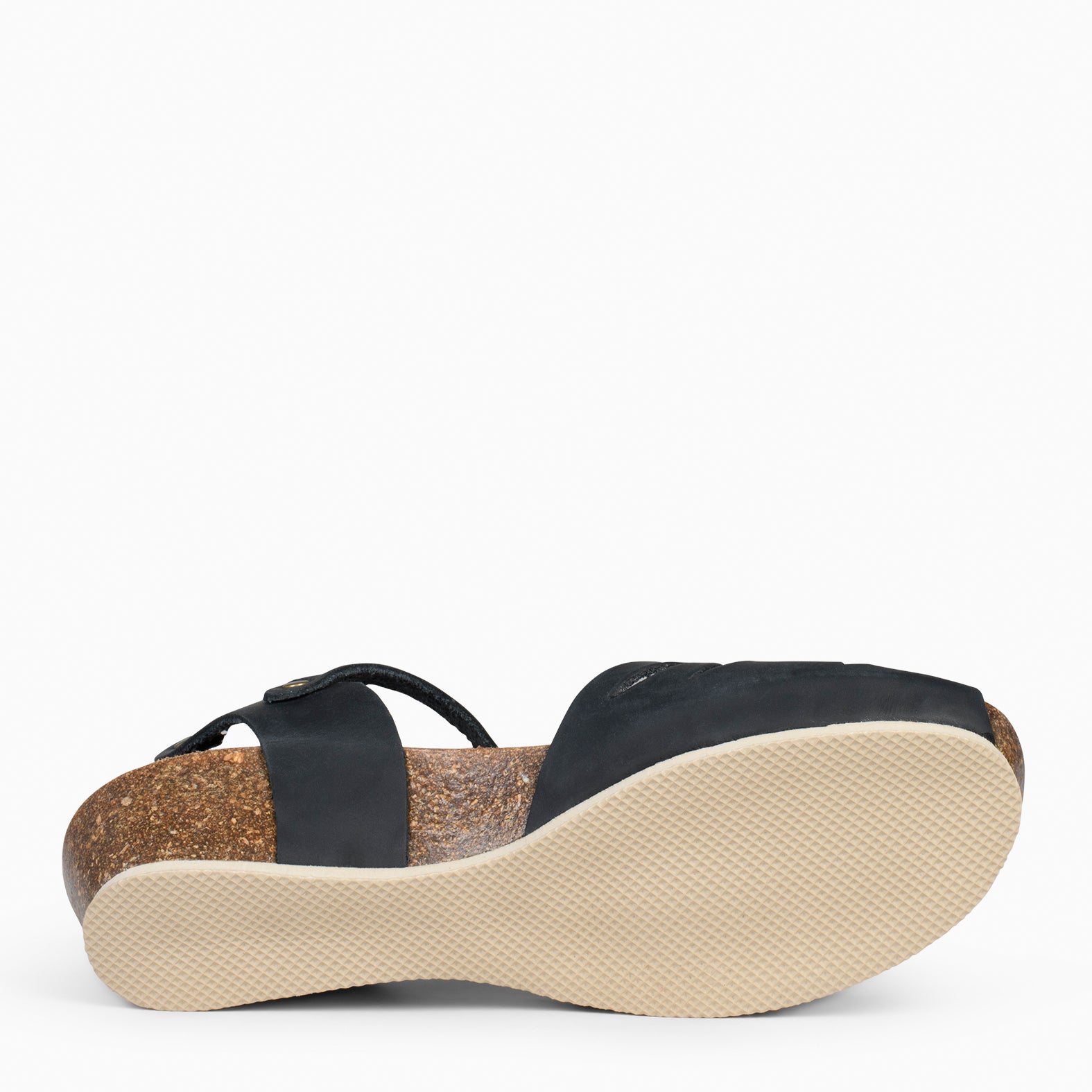ALOE – BLACK BIO sandals with wedge