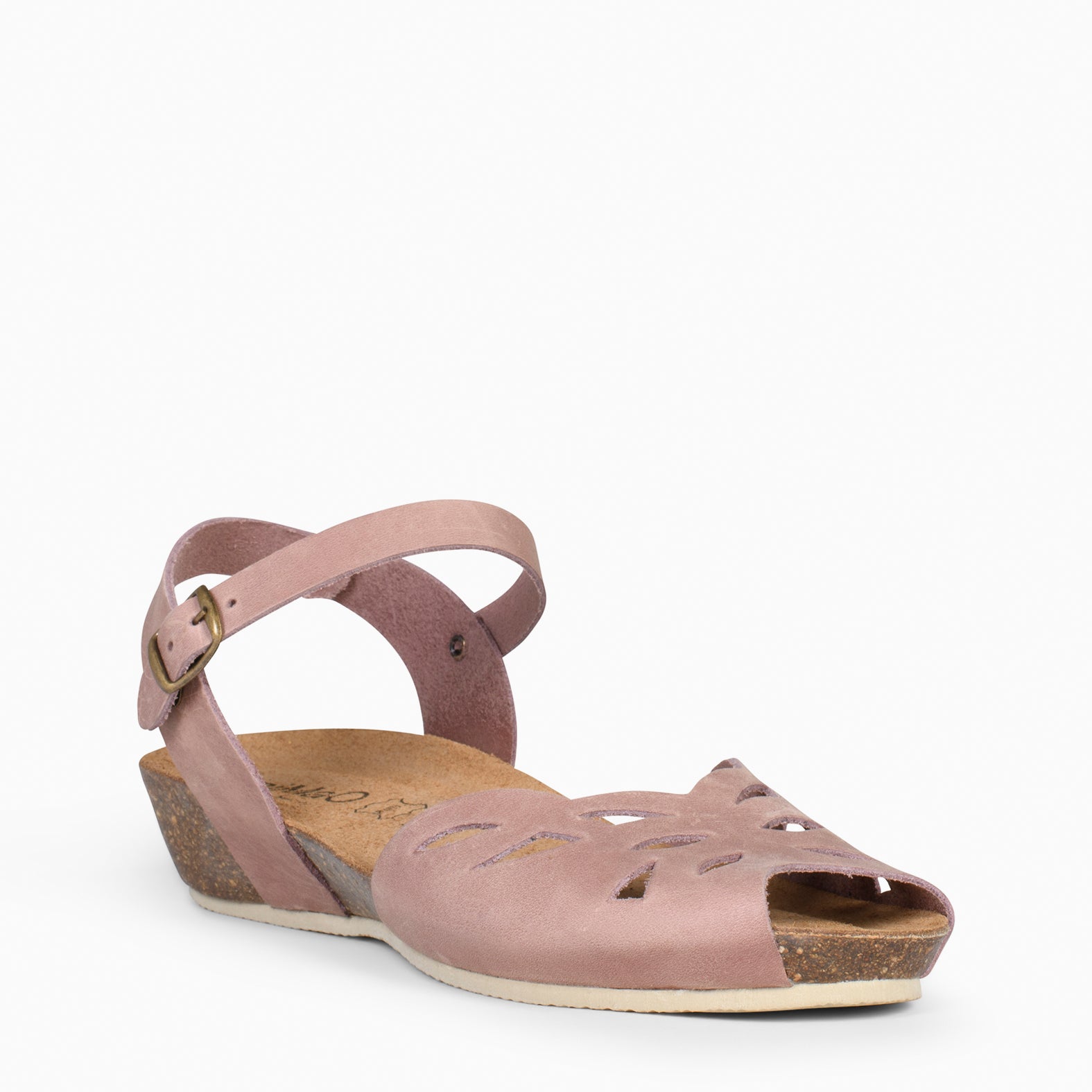ALOE – ASH PINK BIO sandals with wedge